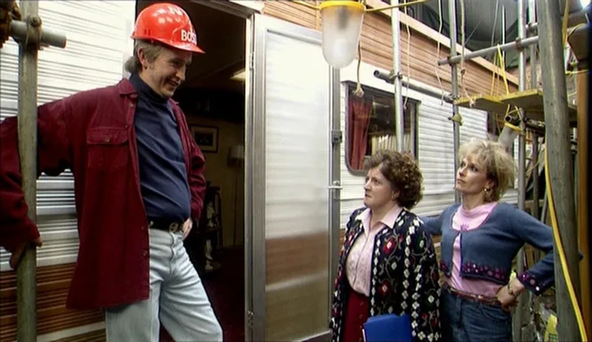 Amelia Bullmore, Steve Coogan, and Felicity Montagu in I'm Alan Partridge (1997)