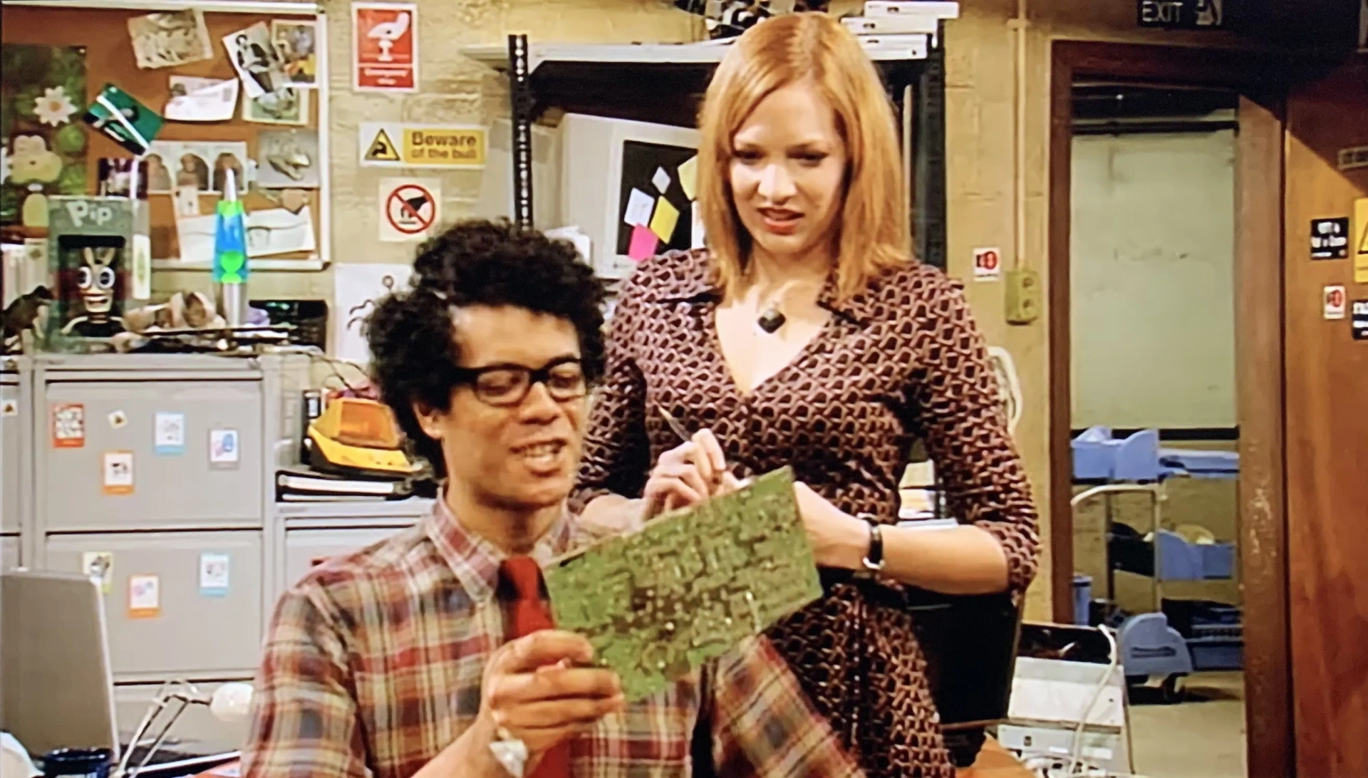 Richard Ayoade and Katherine Parkinson in The IT Crowd (2006)