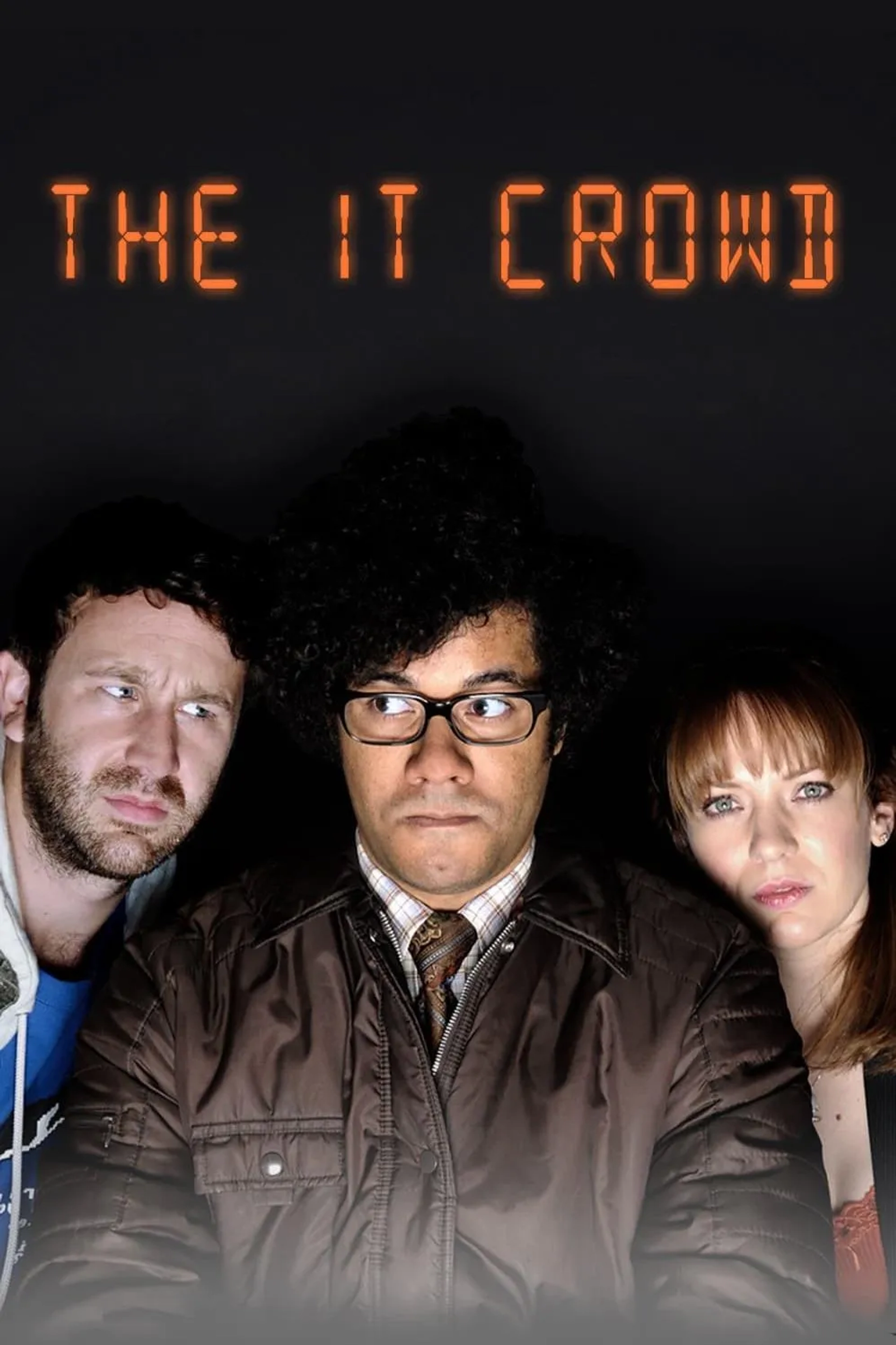 Chris O'Dowd, Richard Ayoade, and Katherine Parkinson in The IT Crowd (2006)