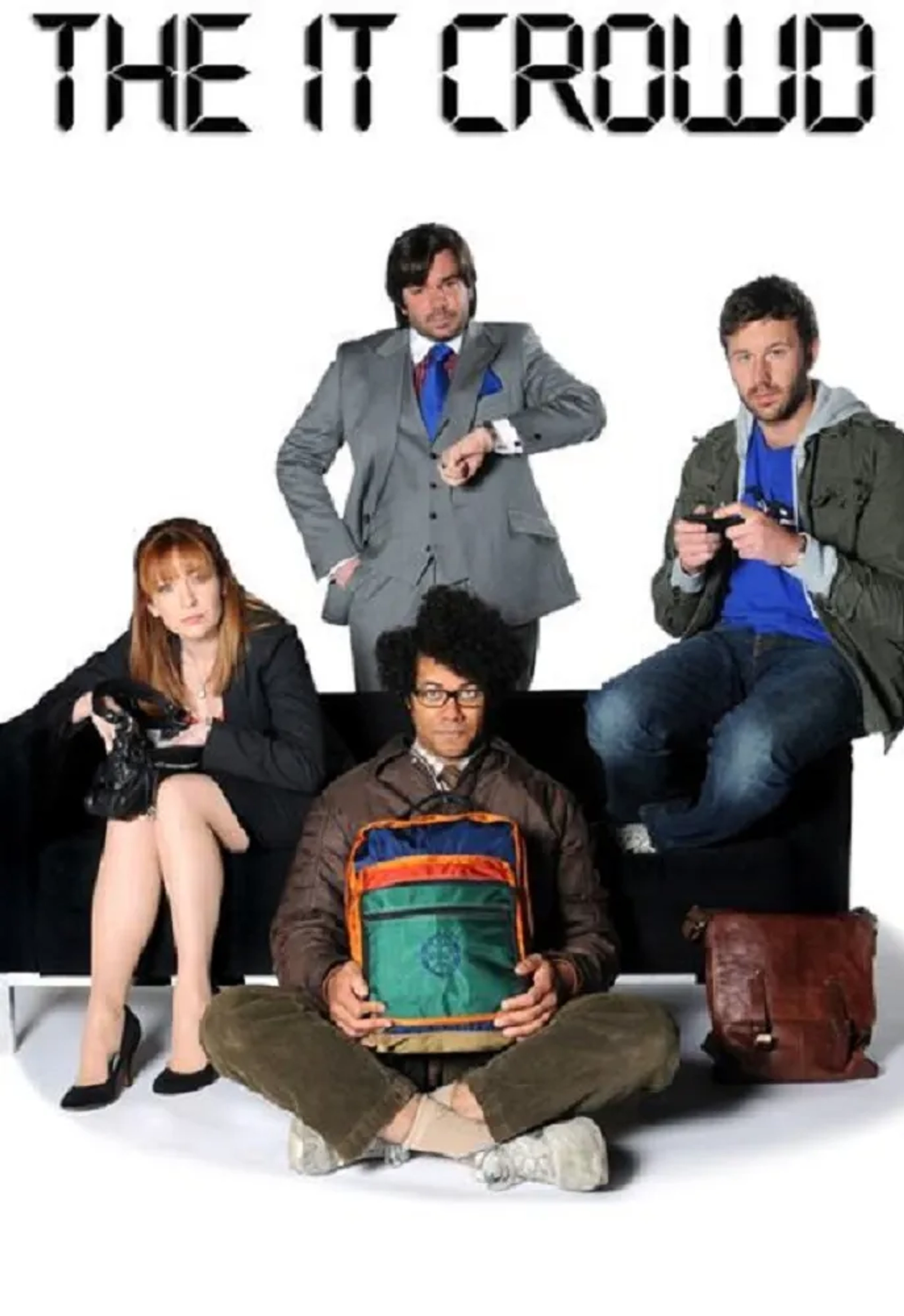 Chris O'Dowd, Matt Berry, Richard Ayoade, and Katherine Parkinson in The IT Crowd (2006)