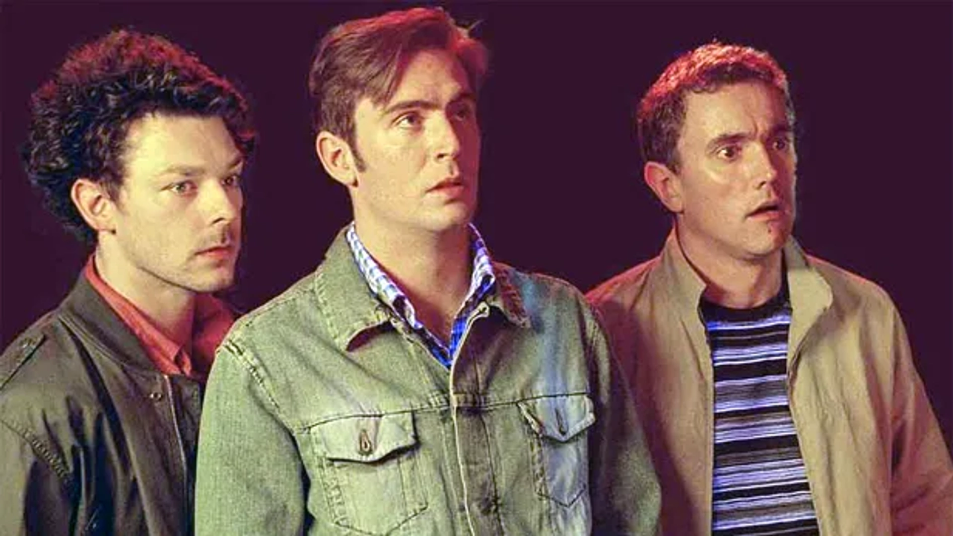 Richard Coyle, Jack Davenport, and Ben Miles in Coupling (2000)