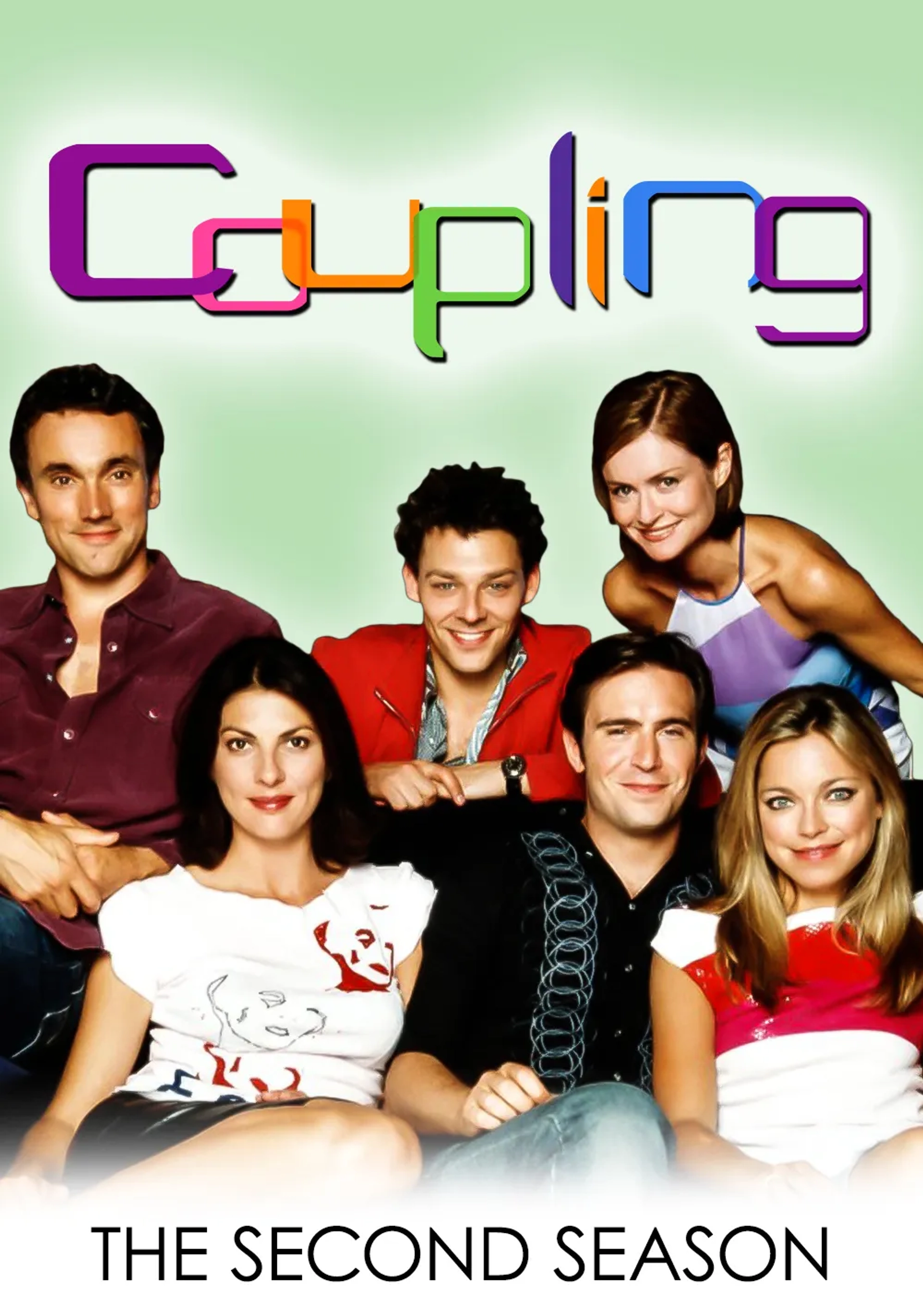 Sarah Alexander, Gina Bellman, Richard Coyle, Jack Davenport, Kate Isitt, and Ben Miles in Coupling (2000)