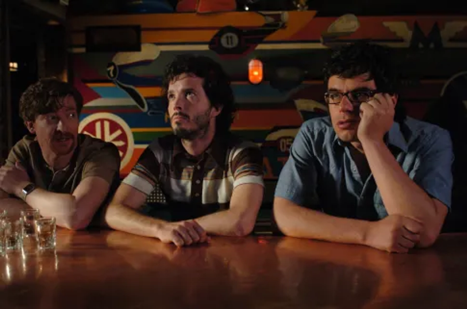 Rhys Darby, Bret McKenzie, Jemaine Clement, and Flight of the Conchords in Flight of the Conchords (2007)