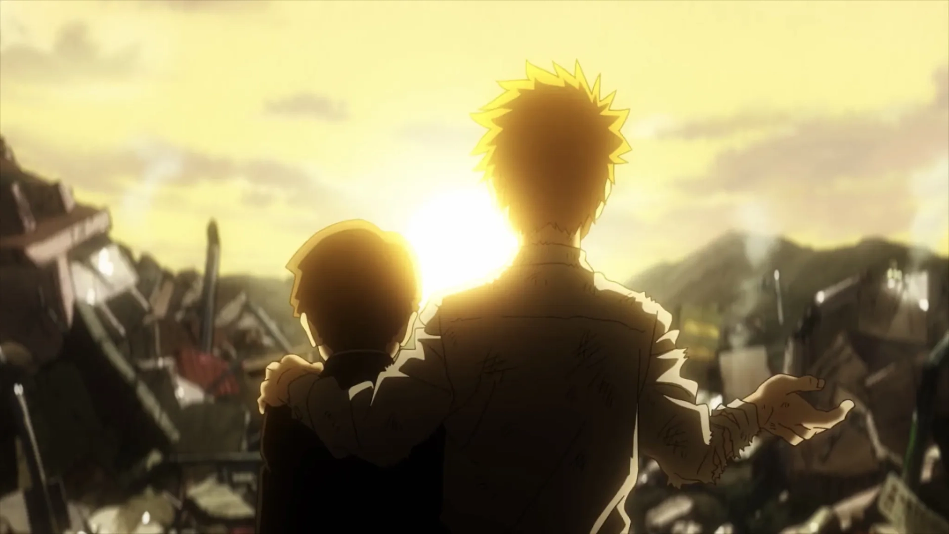 Takahiro Sakurai and Setsuo Ito in Mob Psycho 100: Confession ~The Future~ (2022)