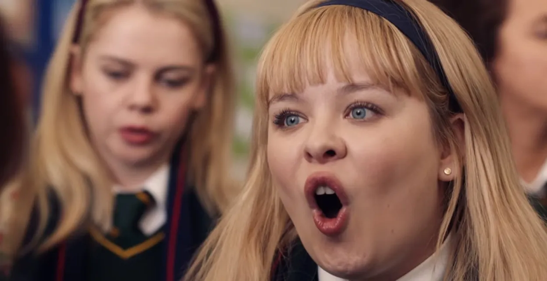 Nicola Coughlan and Saoirse-Monica Jackson in Derry Girls (2018)