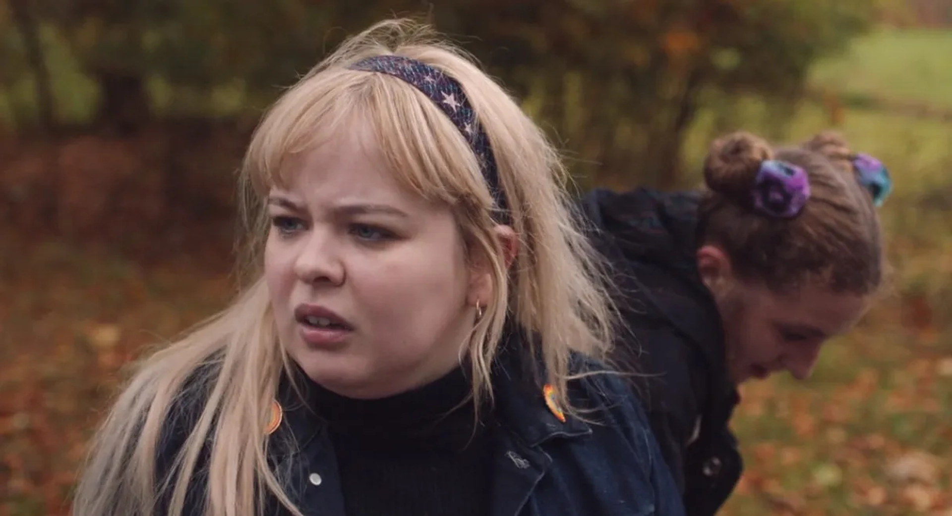 Nicola Coughlan and Louisa Harland in Derry Girls (2018)