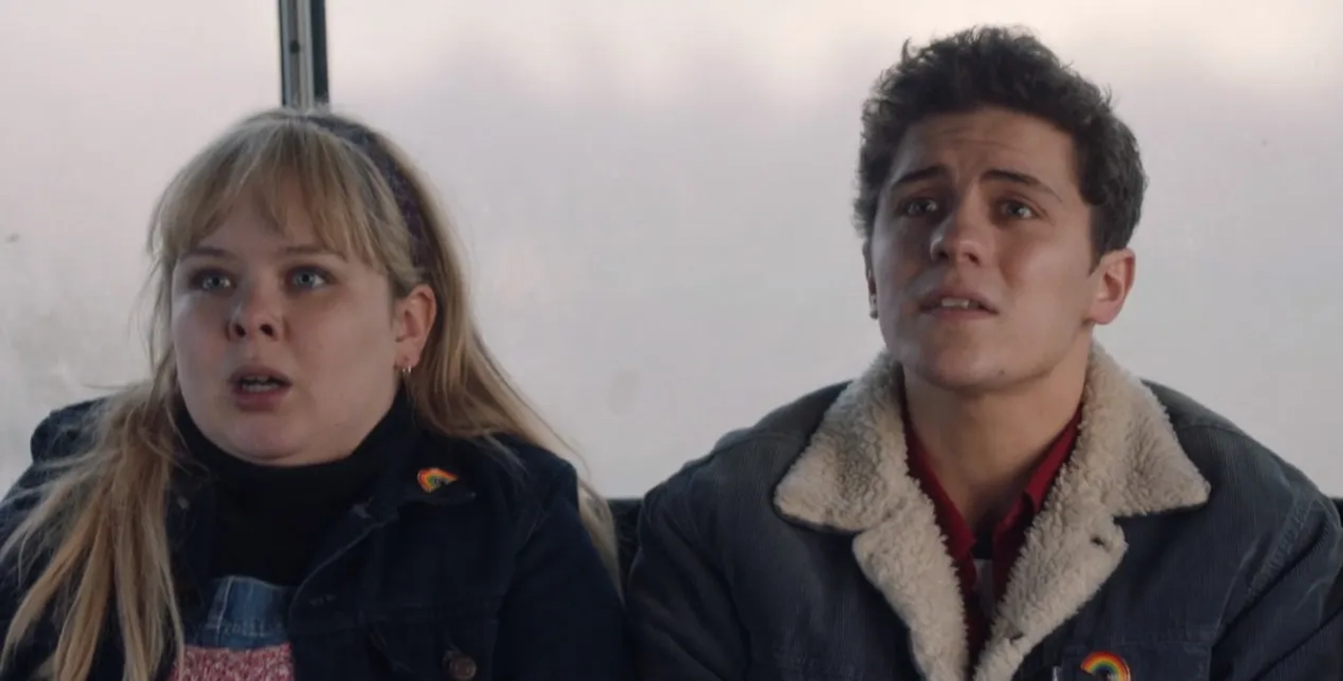 Nicola Coughlan and Dylan Llewellyn in Derry Girls (2018)