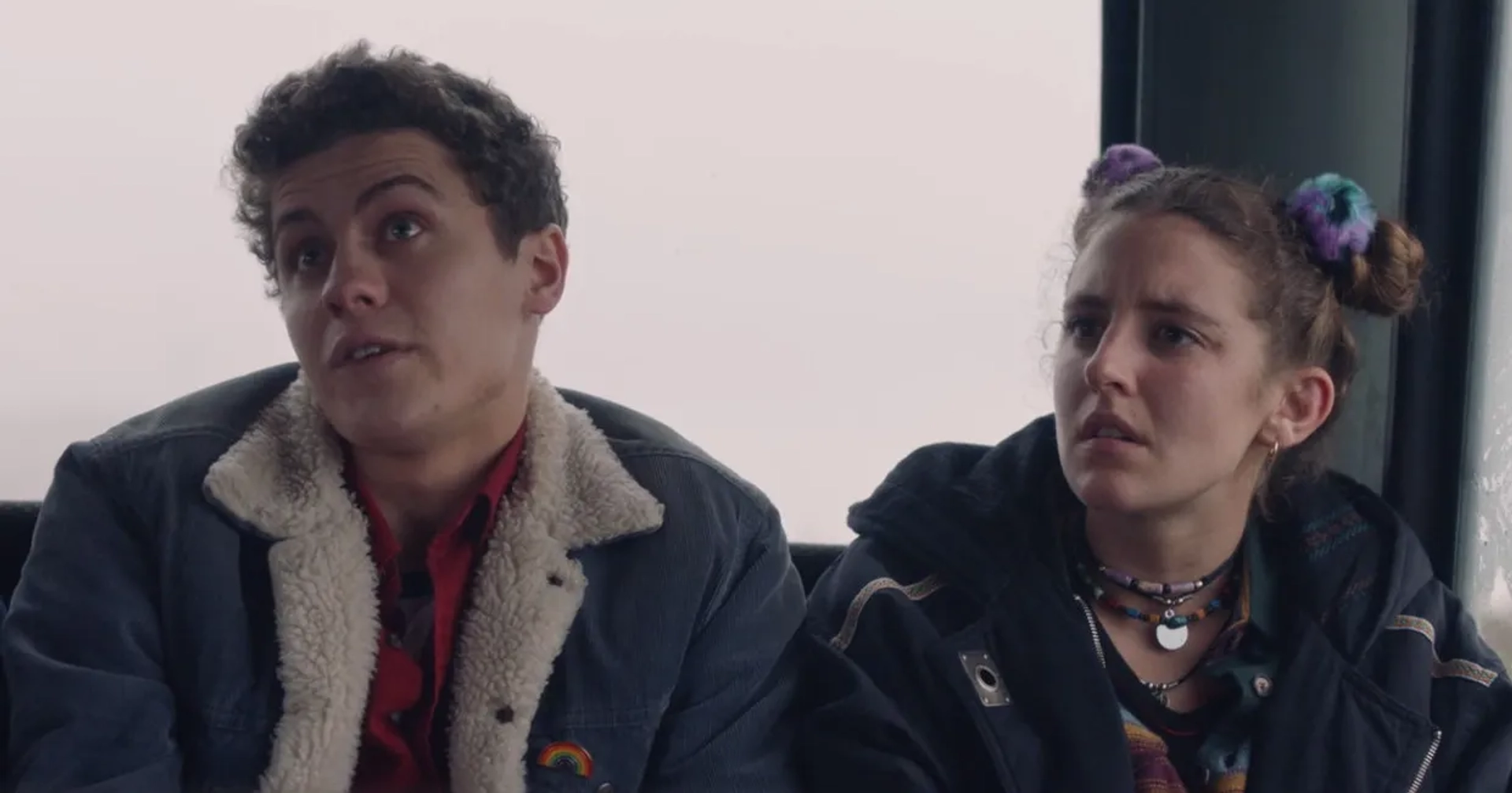 Dylan Llewellyn and Louisa Harland in Derry Girls (2018)