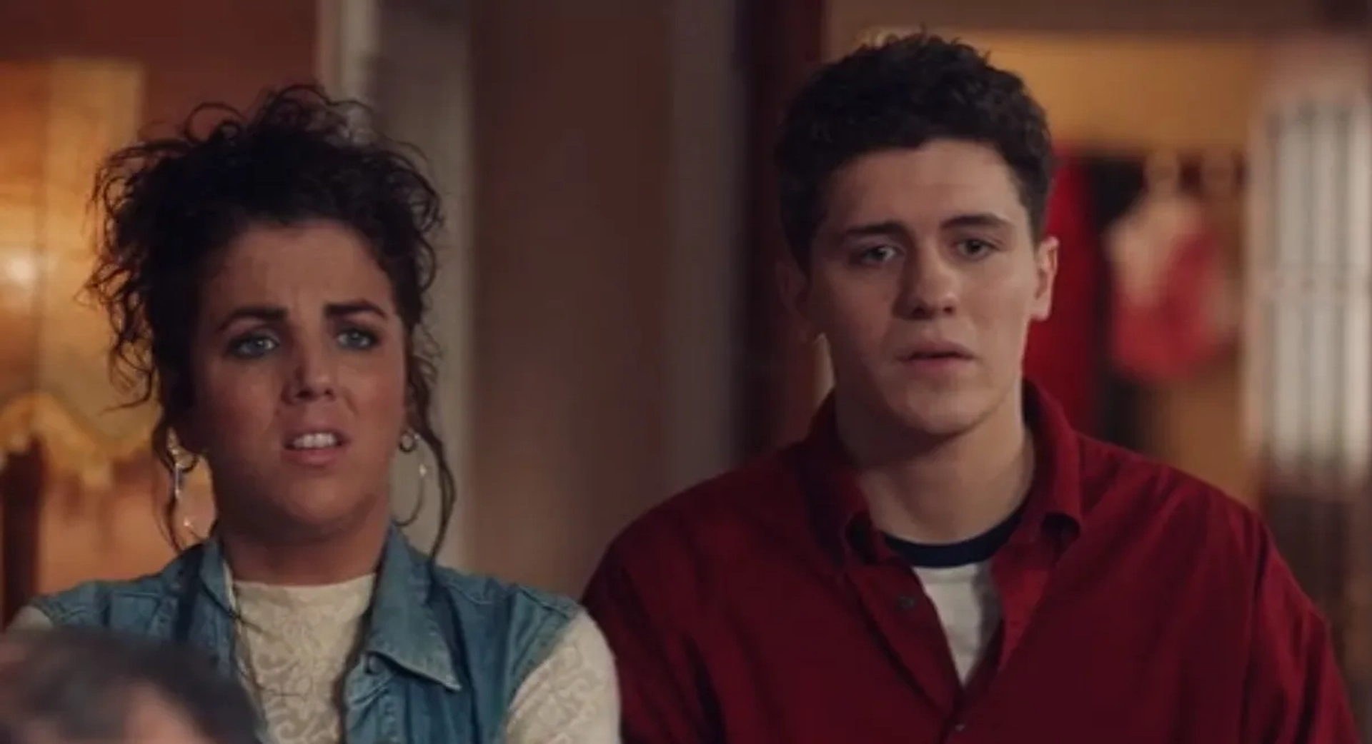 Dylan Llewellyn and Jamie-Lee O'Donnell in Derry Girls (2018)