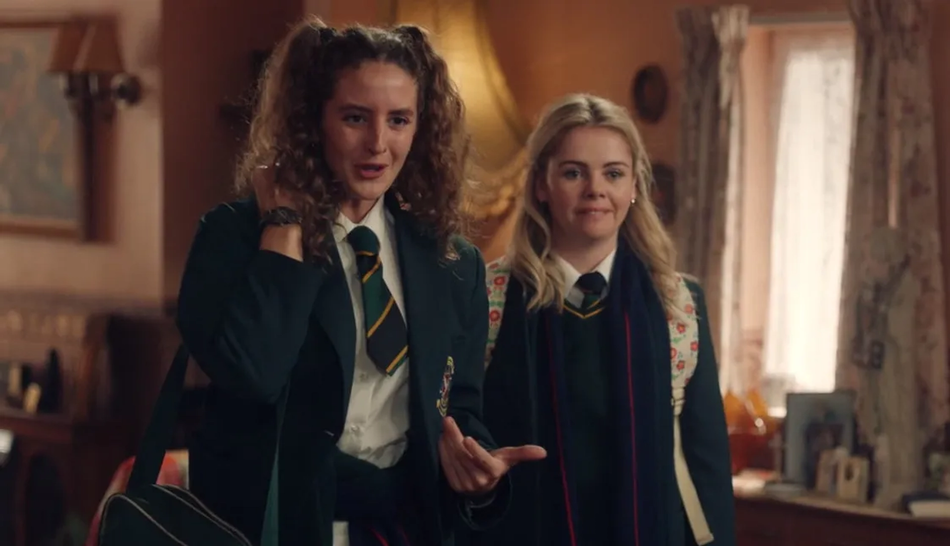 Louisa Harland and Saoirse-Monica Jackson in Derry Girls (2018)