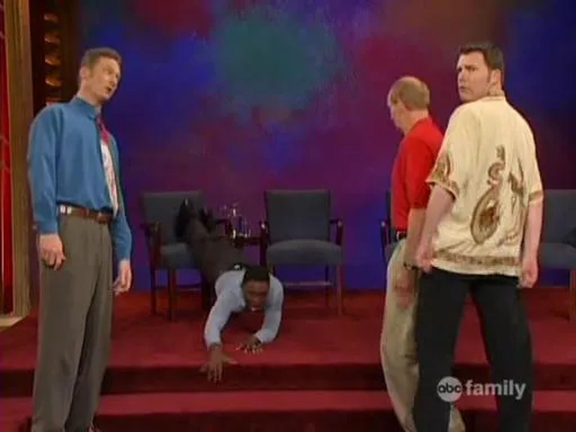 Wayne Brady, Colin Mochrie, Brad Sherwood, and Ryan Stiles in Whose Line Is It Anyway? (1998)