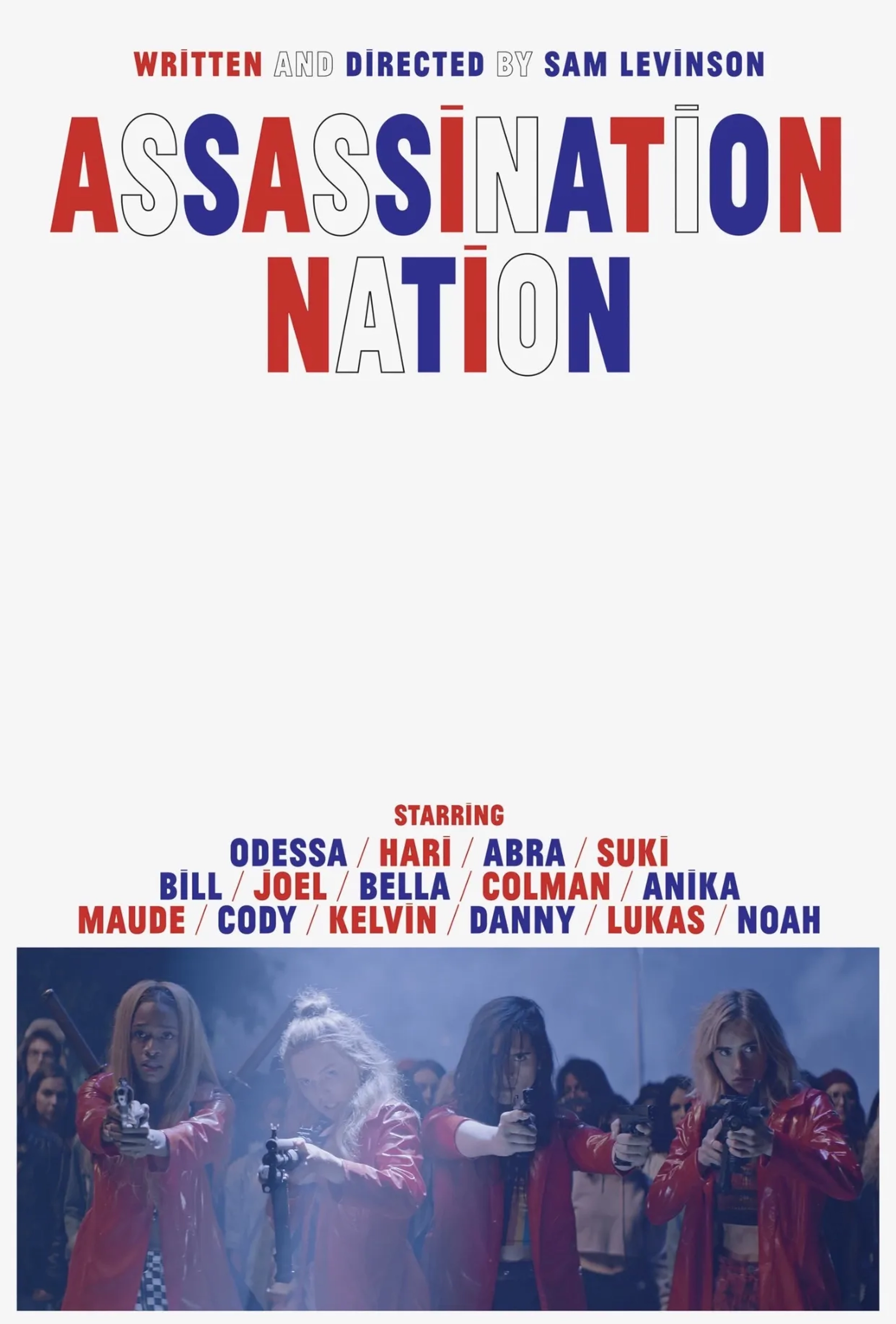 Odessa Young, Suki Waterhouse, Hari Nef, and Abra in Assassination Nation (2018)