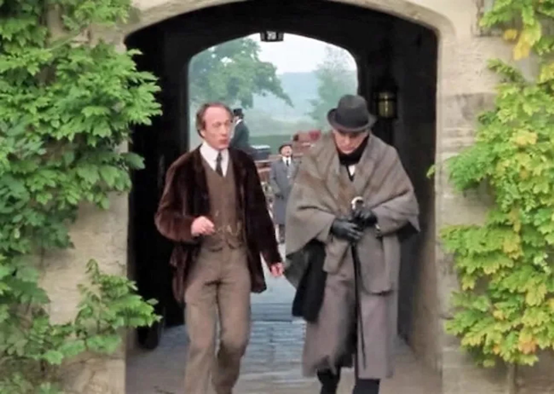 Jeremy Brett, Michael Culver, and Edward Hardwicke in The Return of Sherlock Holmes (1986)