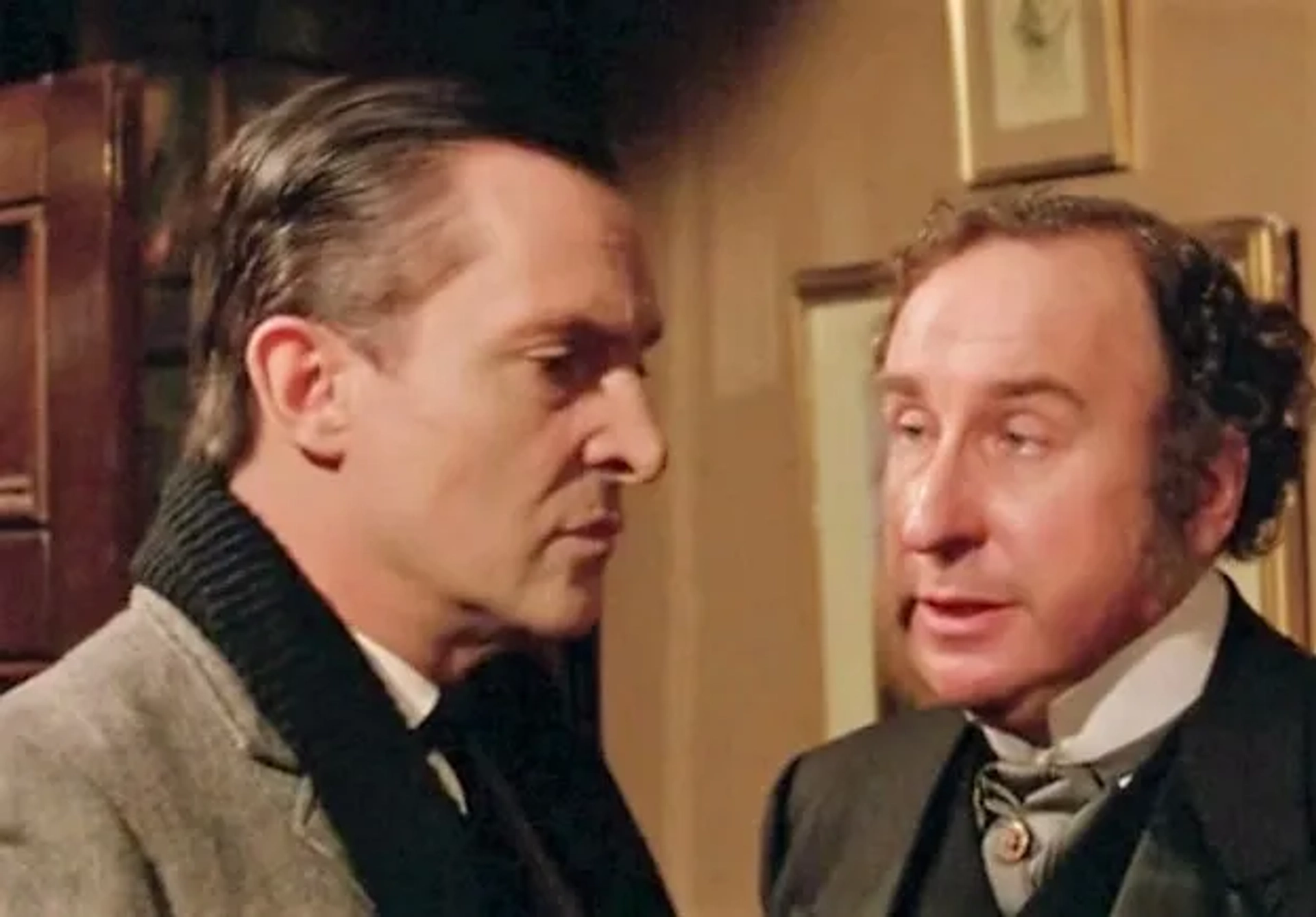 Christopher Benjamin and Jeremy Brett in The Return of Sherlock Holmes (1986)