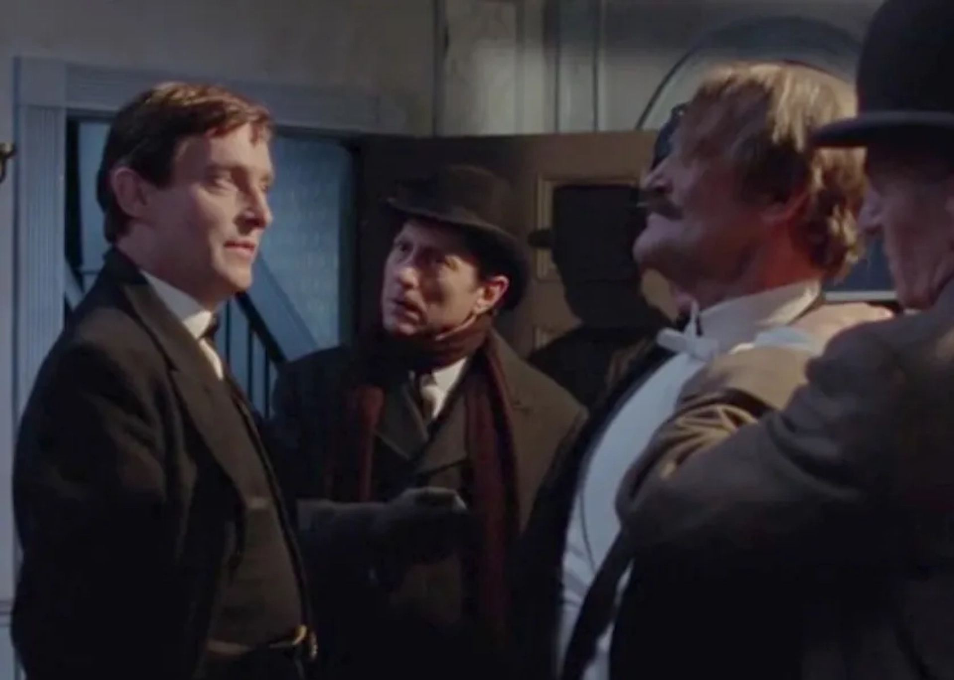 Patrick Allen, Jeremy Brett, and Colin Jeavons in The Return of Sherlock Holmes (1986)