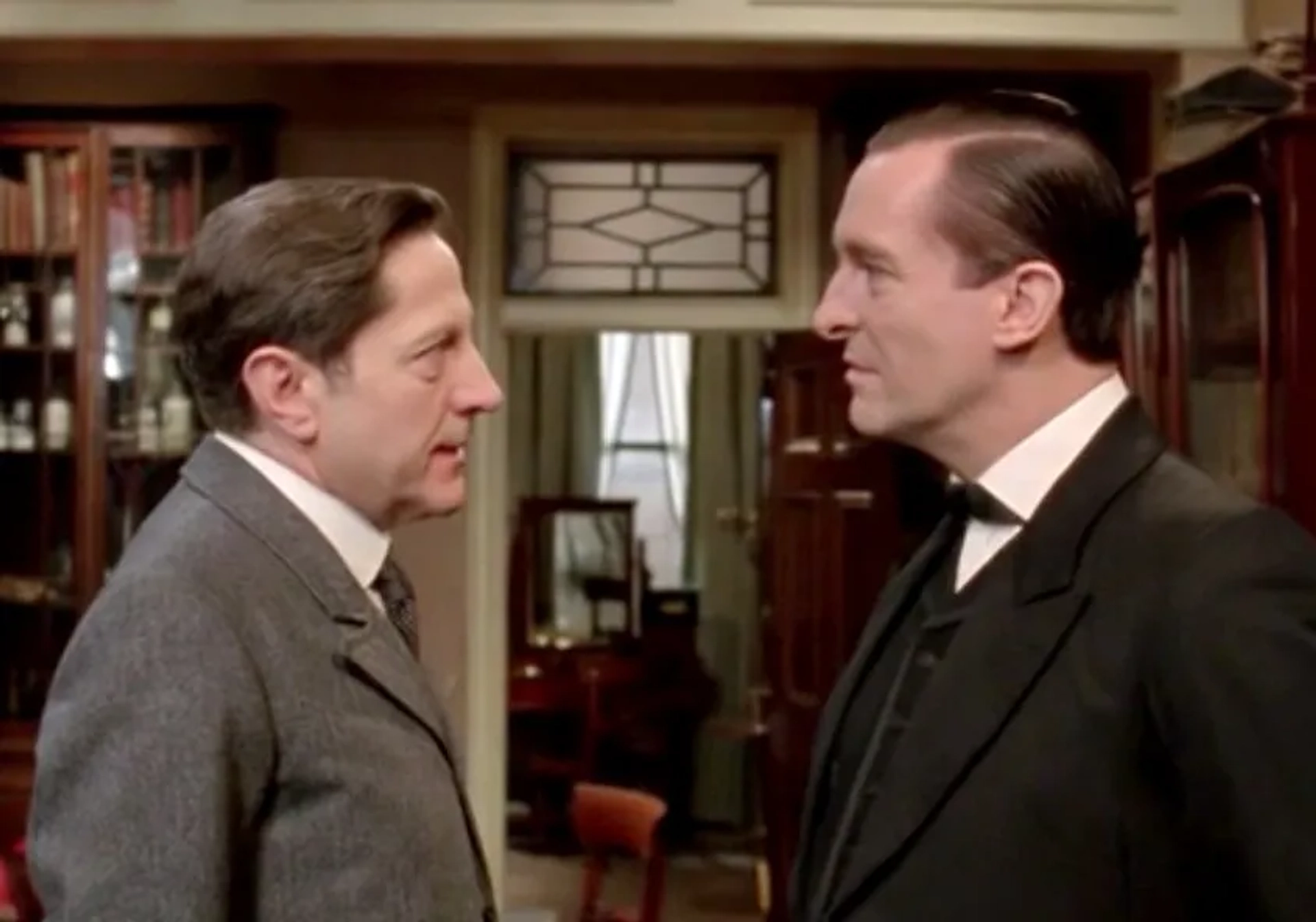 Jeremy Brett and Colin Jeavons in The Return of Sherlock Holmes (1986)