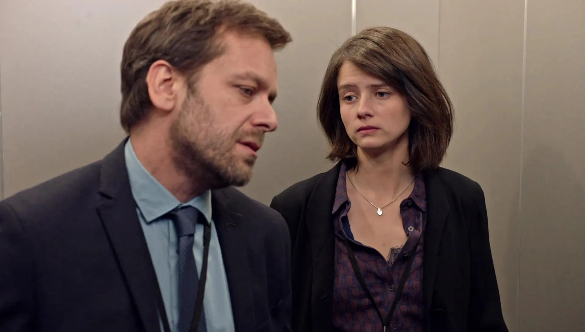 Jonathan Zaccaï and Pauline Etienne in The Bureau (2015)