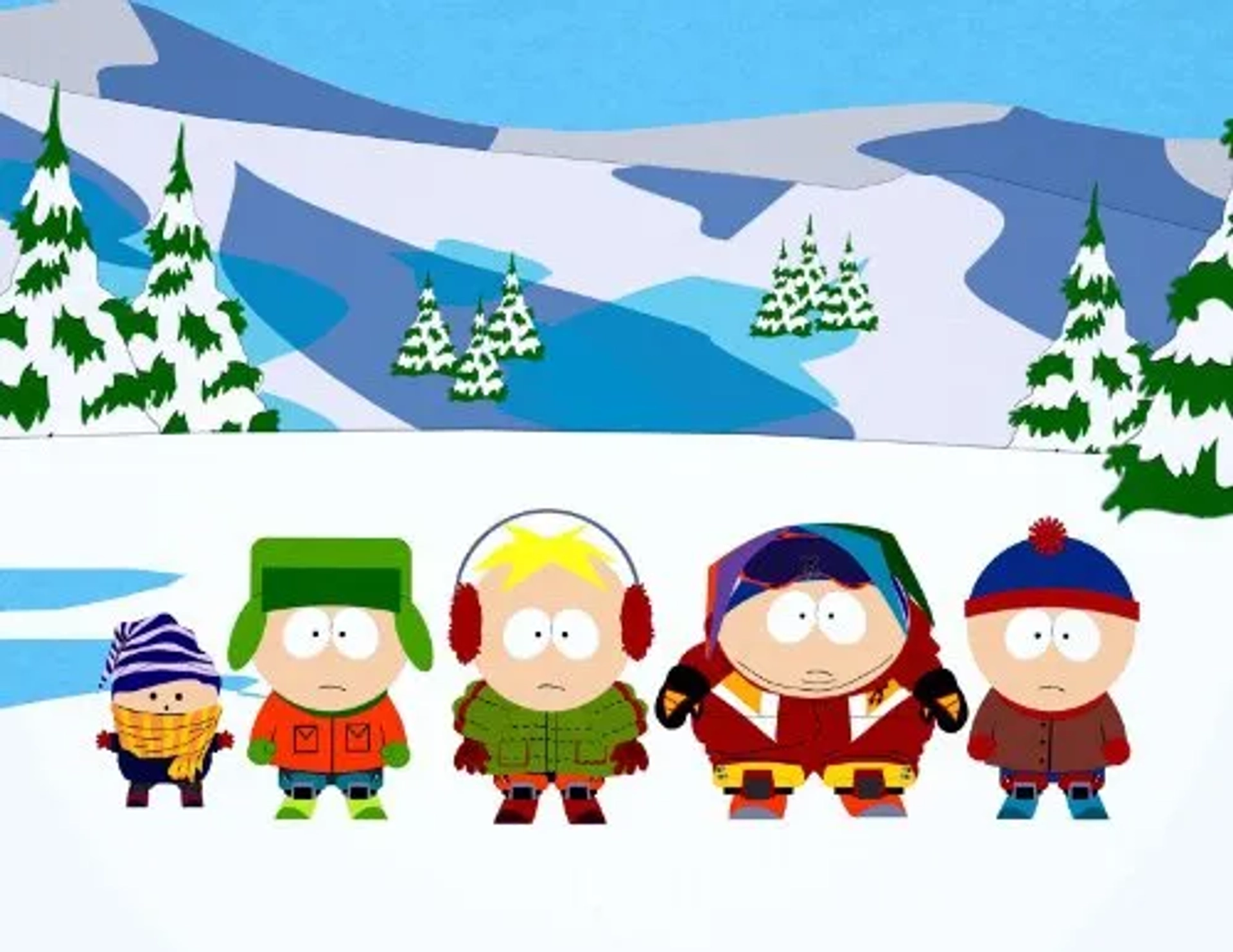 Matt Stone, Trey Parker, and Eli Harris in South Park (1997)