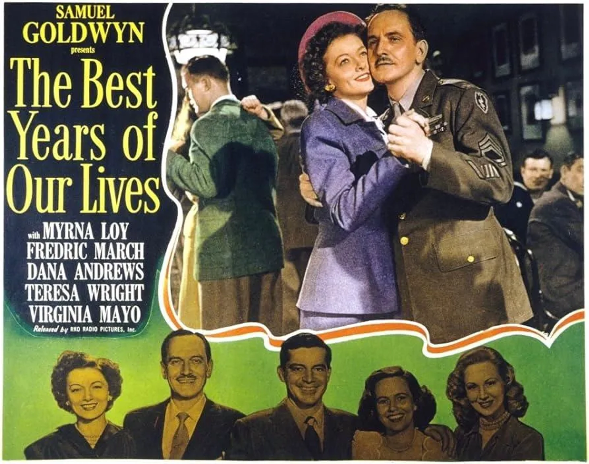 Dana Andrews, Myrna Loy, Fredric March, Virginia Mayo, and Teresa Wright in The Best Years of Our Lives (1946)