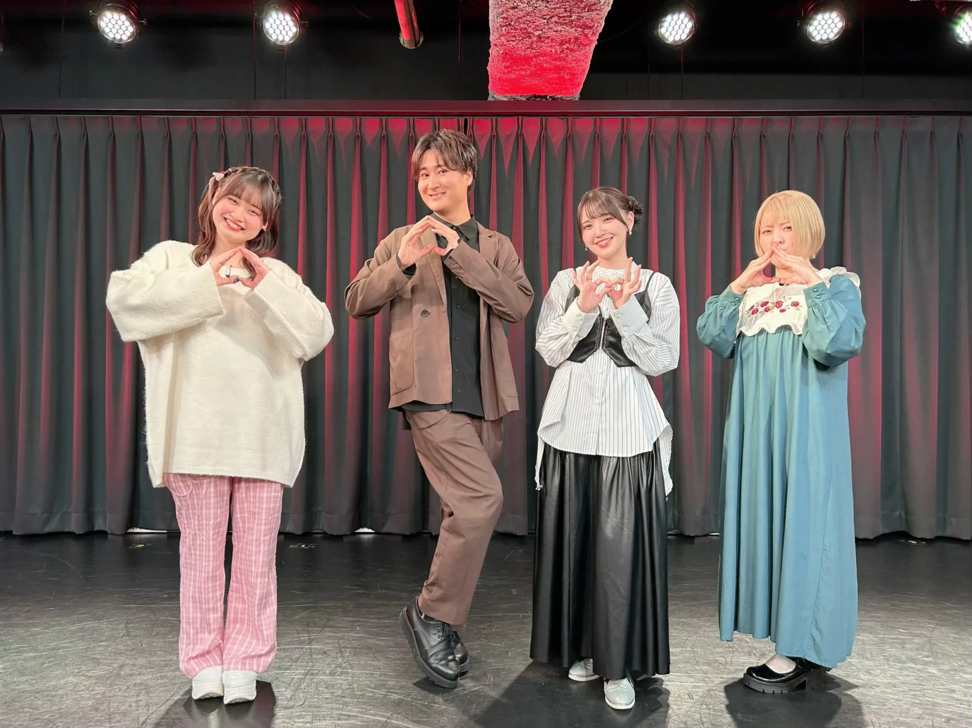 Hina Tachibana, Mari Hino, Akari Kitô, and Yuya Hirose at an event for Chained Soldier (2024)