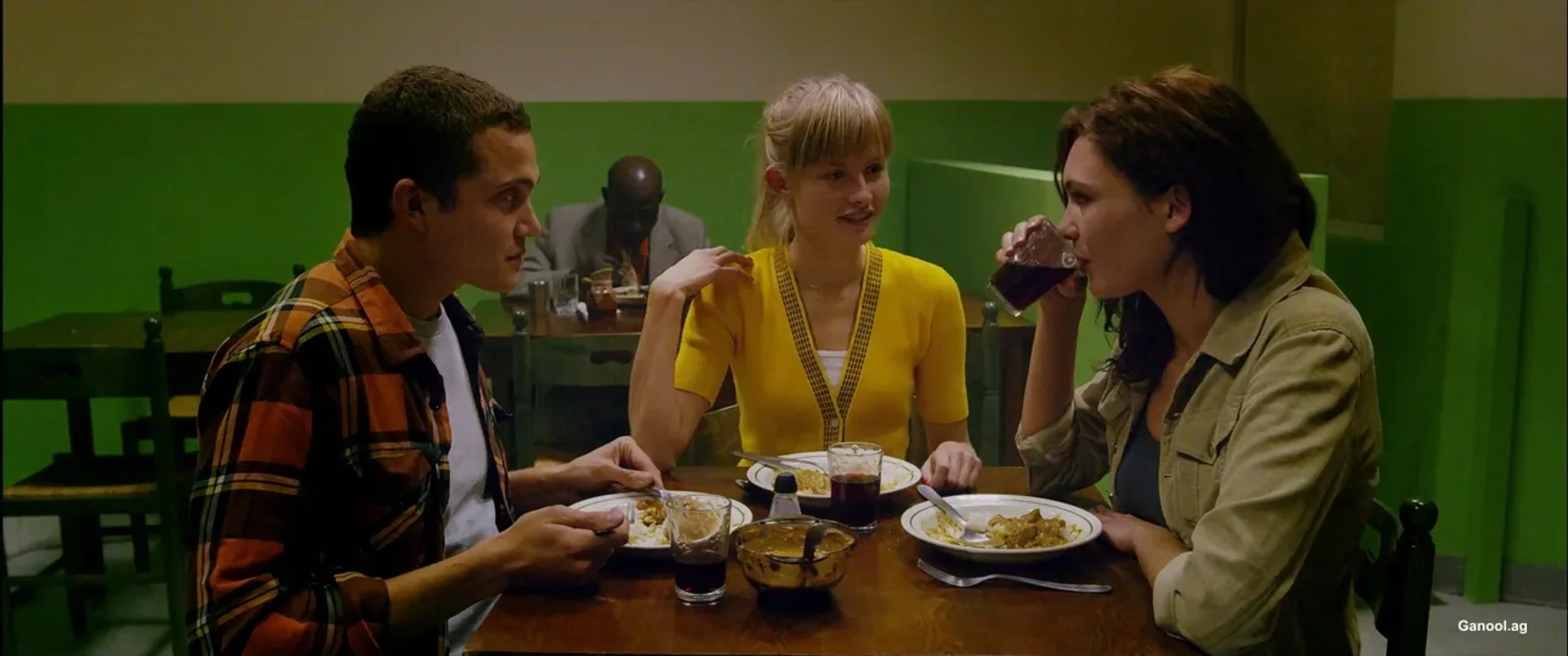 Karl Glusman, Aomi Muyock, and Klara Kristin in Love (2015)