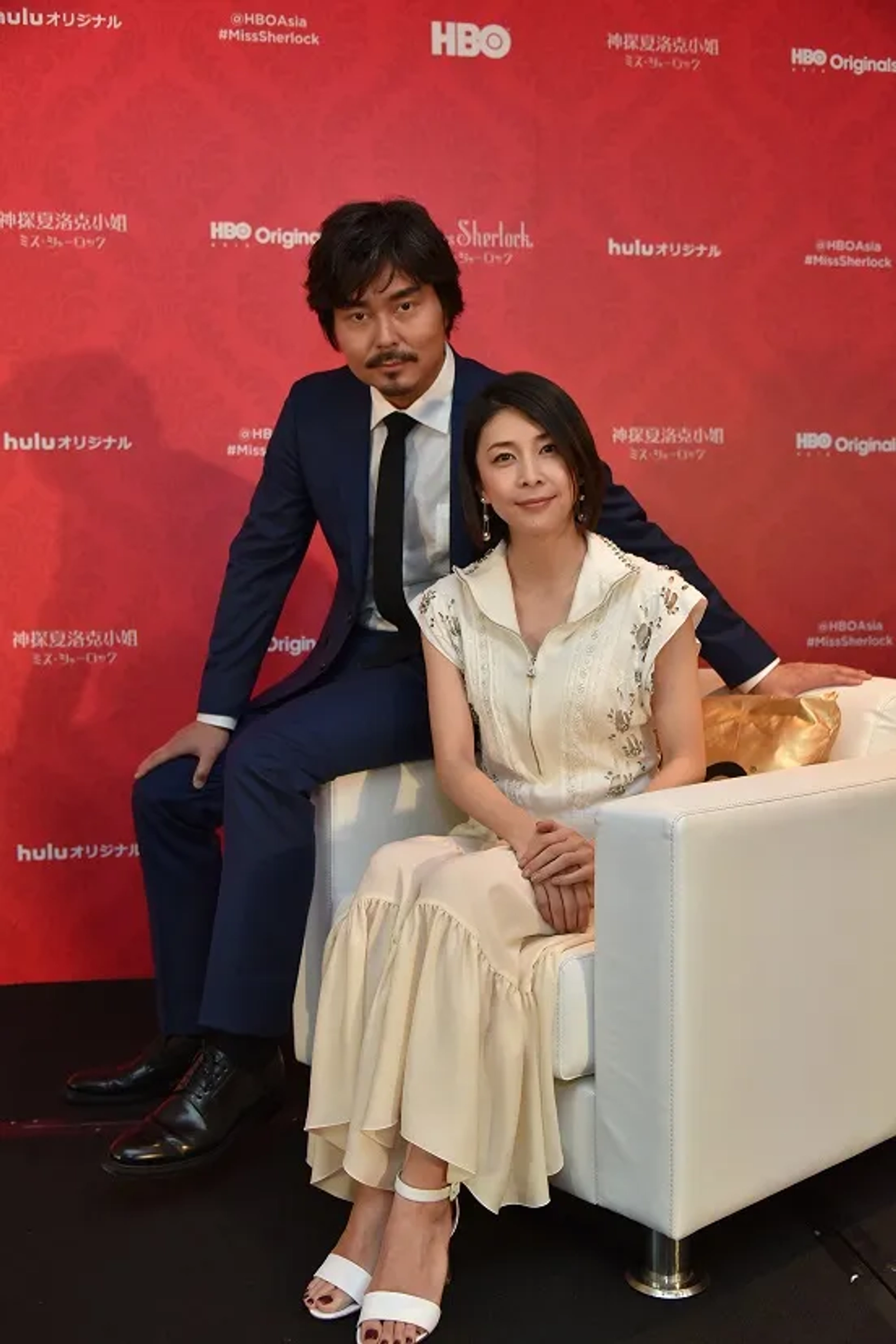 Yûko Takeuchi at an event for Miss Sherlock (2018)