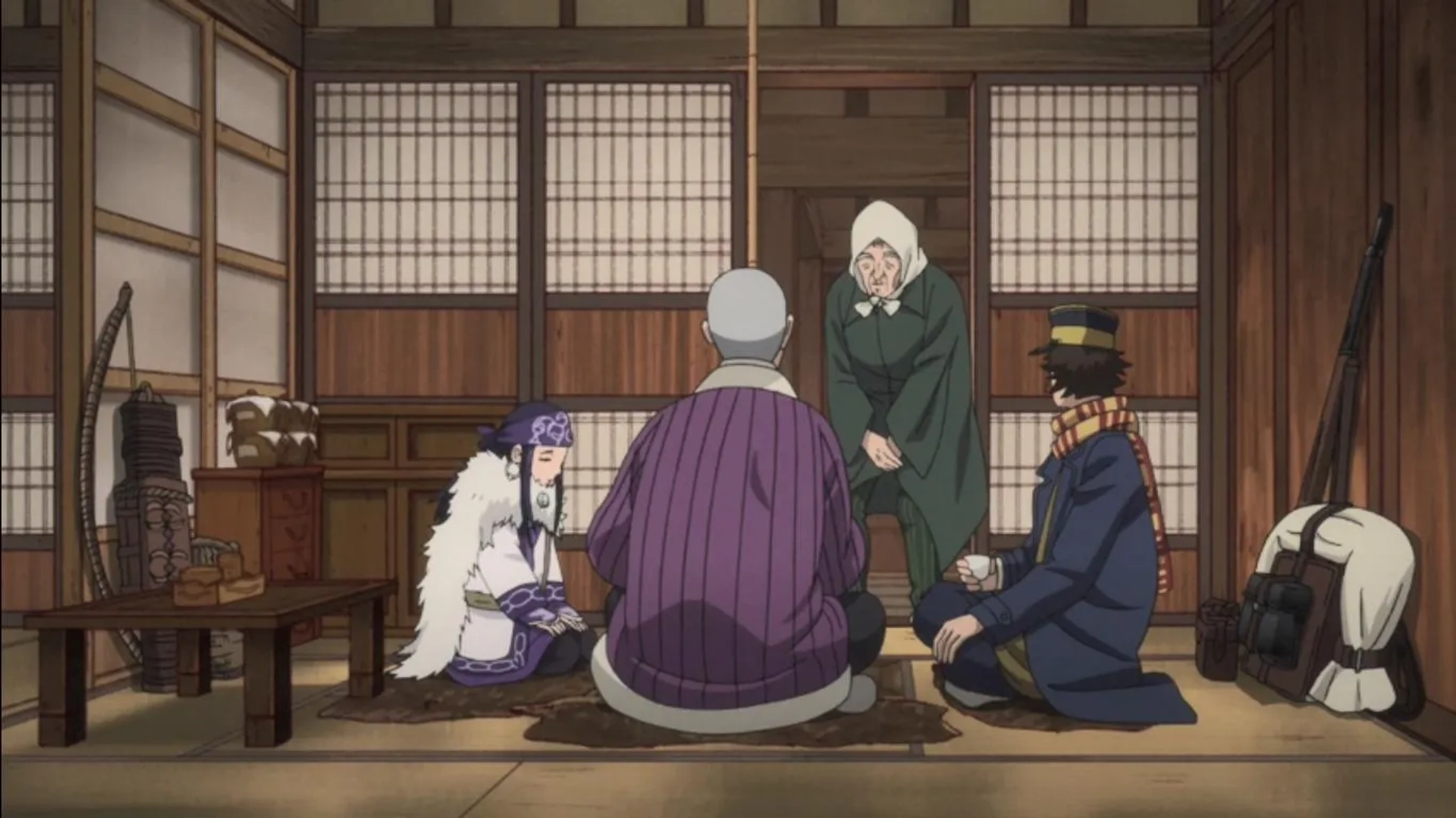 Kentarô Itô, Jôji Nakata, Haruka Shiraishi, and Chikahiro Kobayashi in Golden Kamuy (2018)