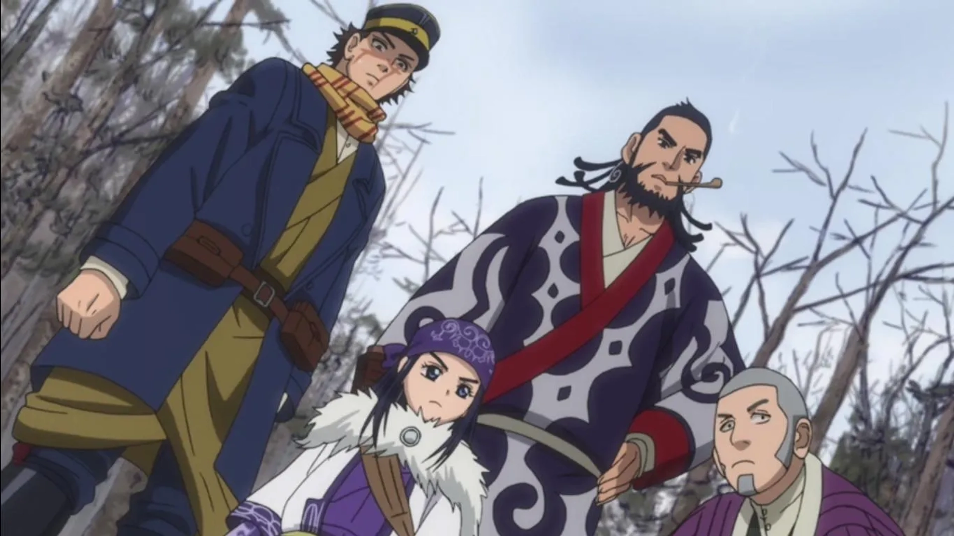 Kentarô Itô, Masaki Terasoma, Haruka Shiraishi, and Chikahiro Kobayashi in Golden Kamuy (2018)