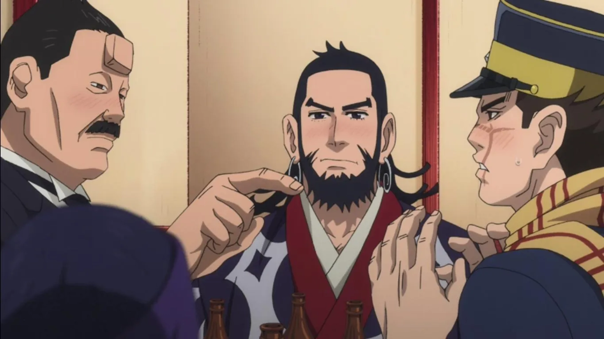 Kenji Nomura, Masaki Terasoma, Haruka Shiraishi, and Chikahiro Kobayashi in Golden Kamuy (2018)