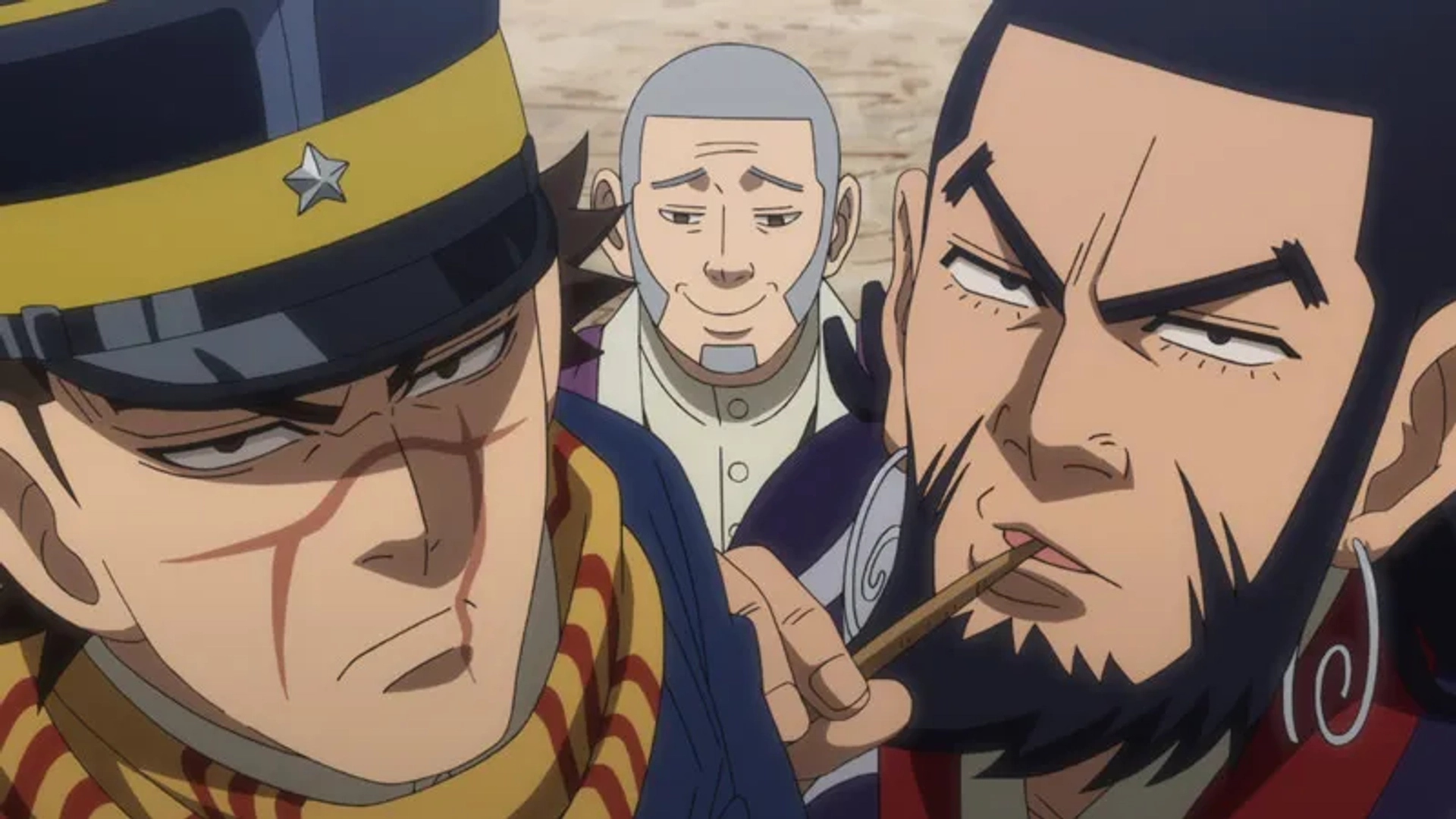 Kentarô Itô, Masaki Terasoma, and Chikahiro Kobayashi in Golden Kamuy (2018)