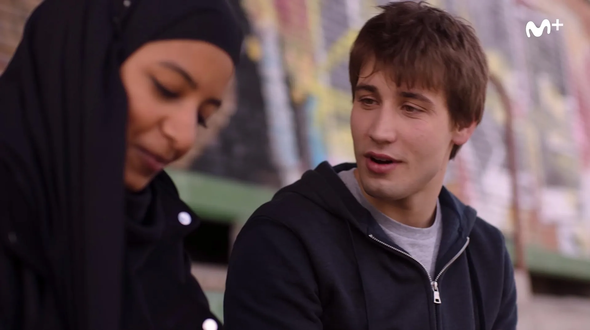 Hajar Brown and Lucas Nabor in Skam España: Seguro que Alá lo entiende (2020)