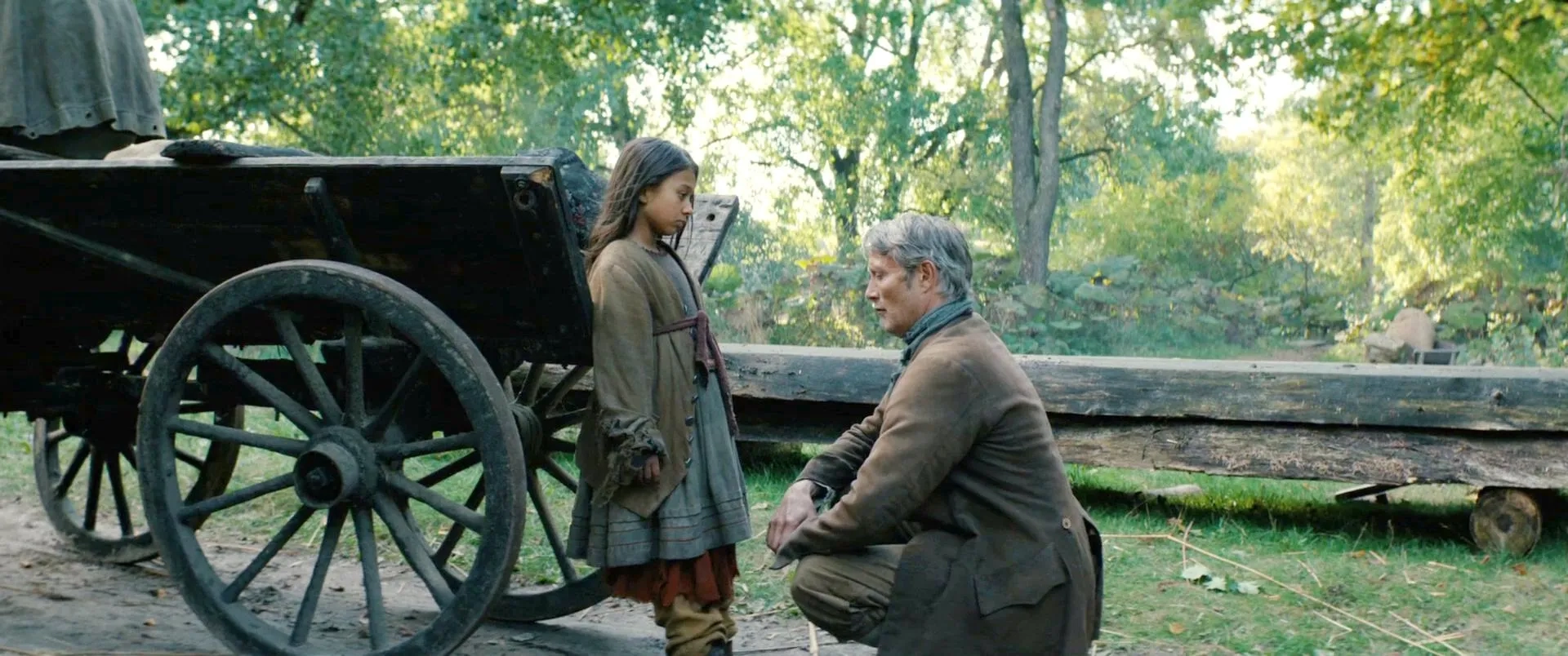 Mads Mikkelsen and Melina Hagberg in The Promised Land (2023)