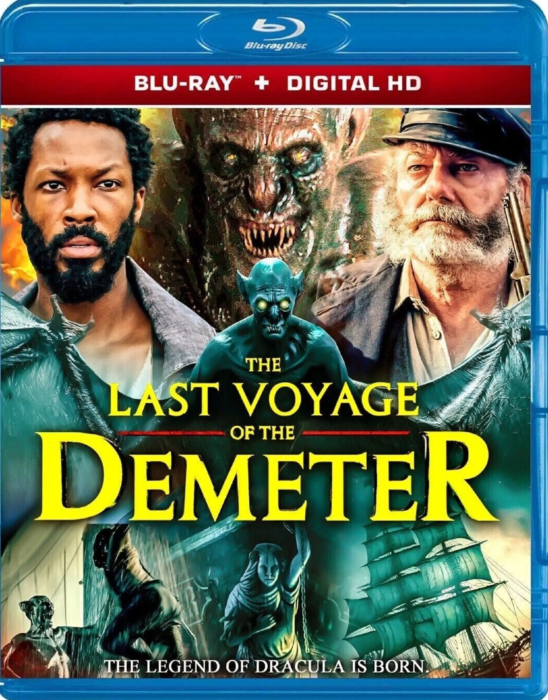 Liam Cunningham, Javier Botet, and Corey Hawkins in The Last Voyage of the Demeter (2023)