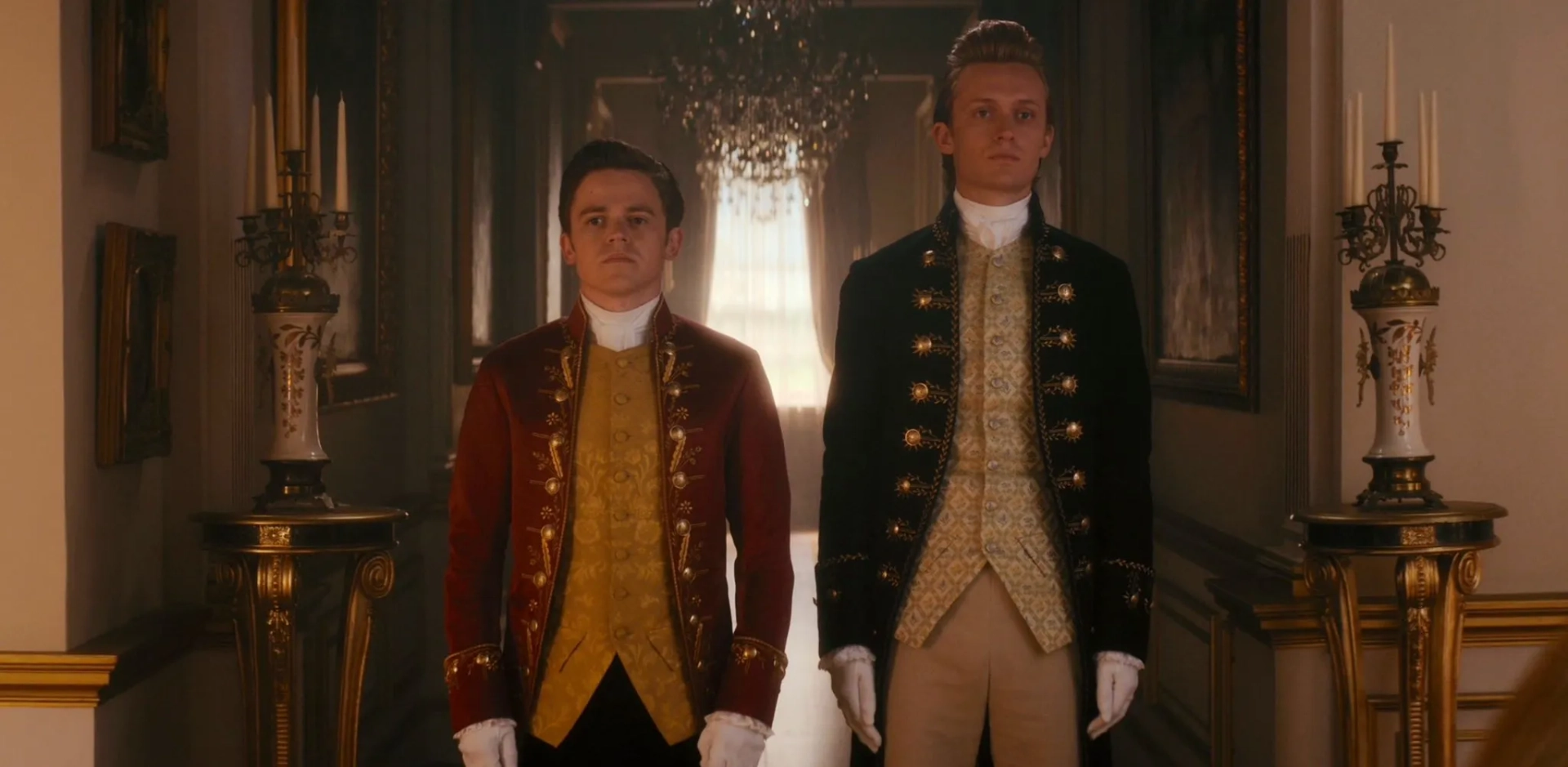 Freddie Dennis and Sam Clemmett in Queen Charlotte: A Bridgerton Story (2023)