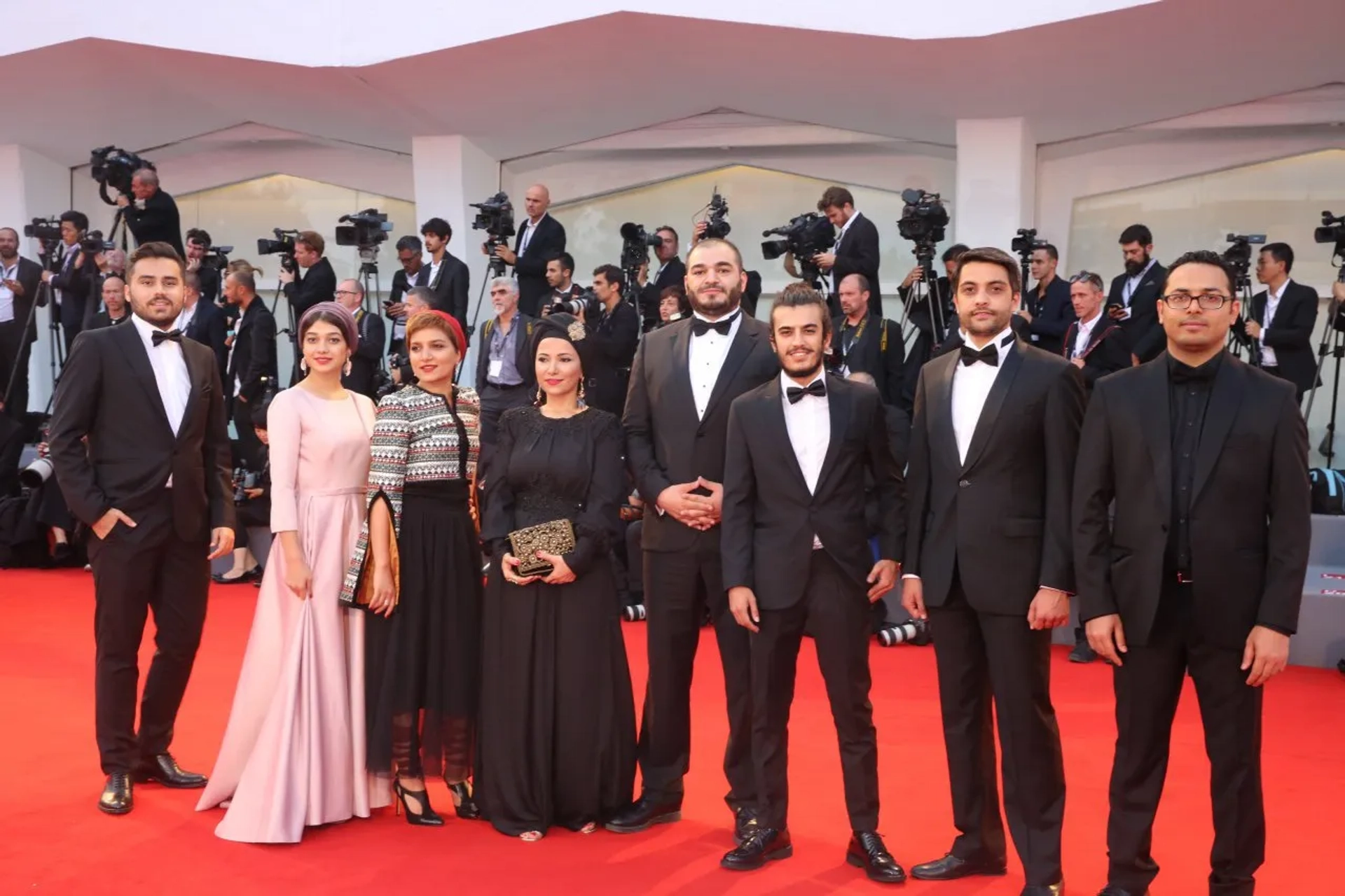 Pouria Heidary Oureh, Mohammad Heidari, Ali Asgari, Farnoosh Samadi, Nafiseh Zare, Pedram Ansari, Amirreza Ranjbaran, and Sadaf Asgari at an event for Disappearance (2017)