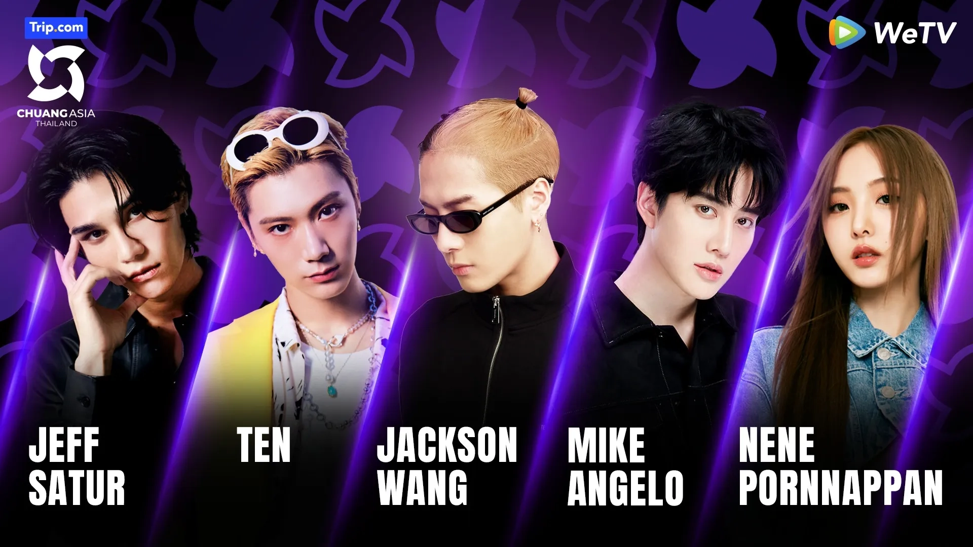 Pornnappan Pornpenpipat, Jeff Satur, Chittaphon Leechaiyapornkul, Mike Angelo, and Jackson Wang in Chuang Asia Thailand (2024)