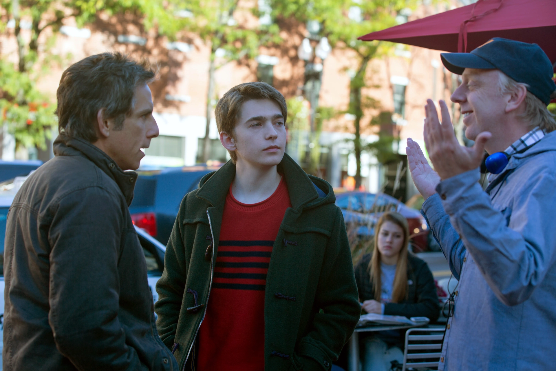 Ben Stiller, Mike White, and Austin Abrams in Brad's Status (2017)