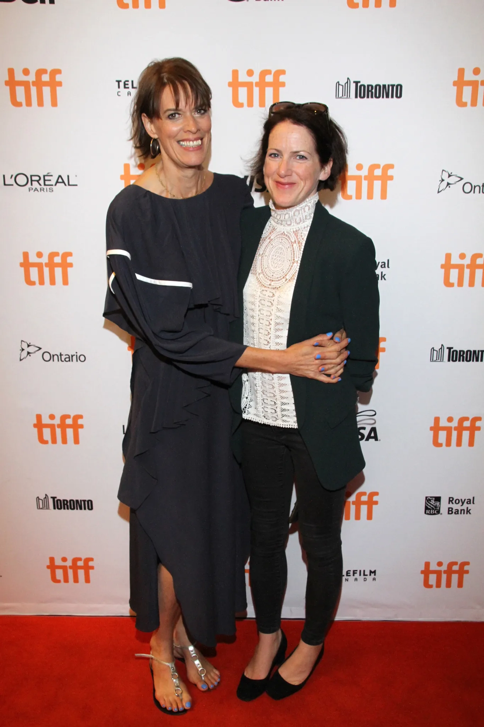 Clio Barnard and Tracy O'Riordan at an event for Dark River (2017)