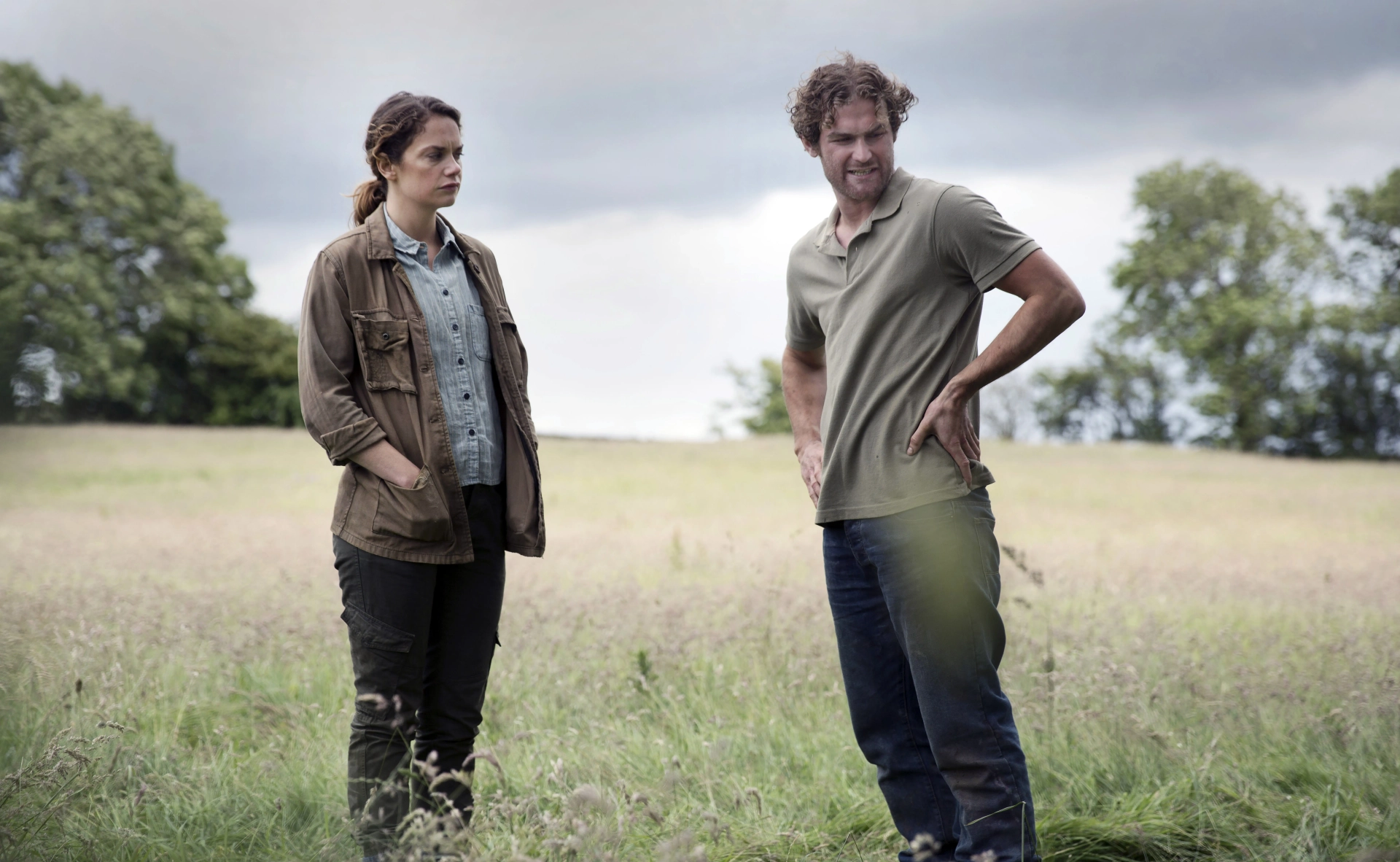 Ruth Wilson and Mark Stanley in Dark River (2017)