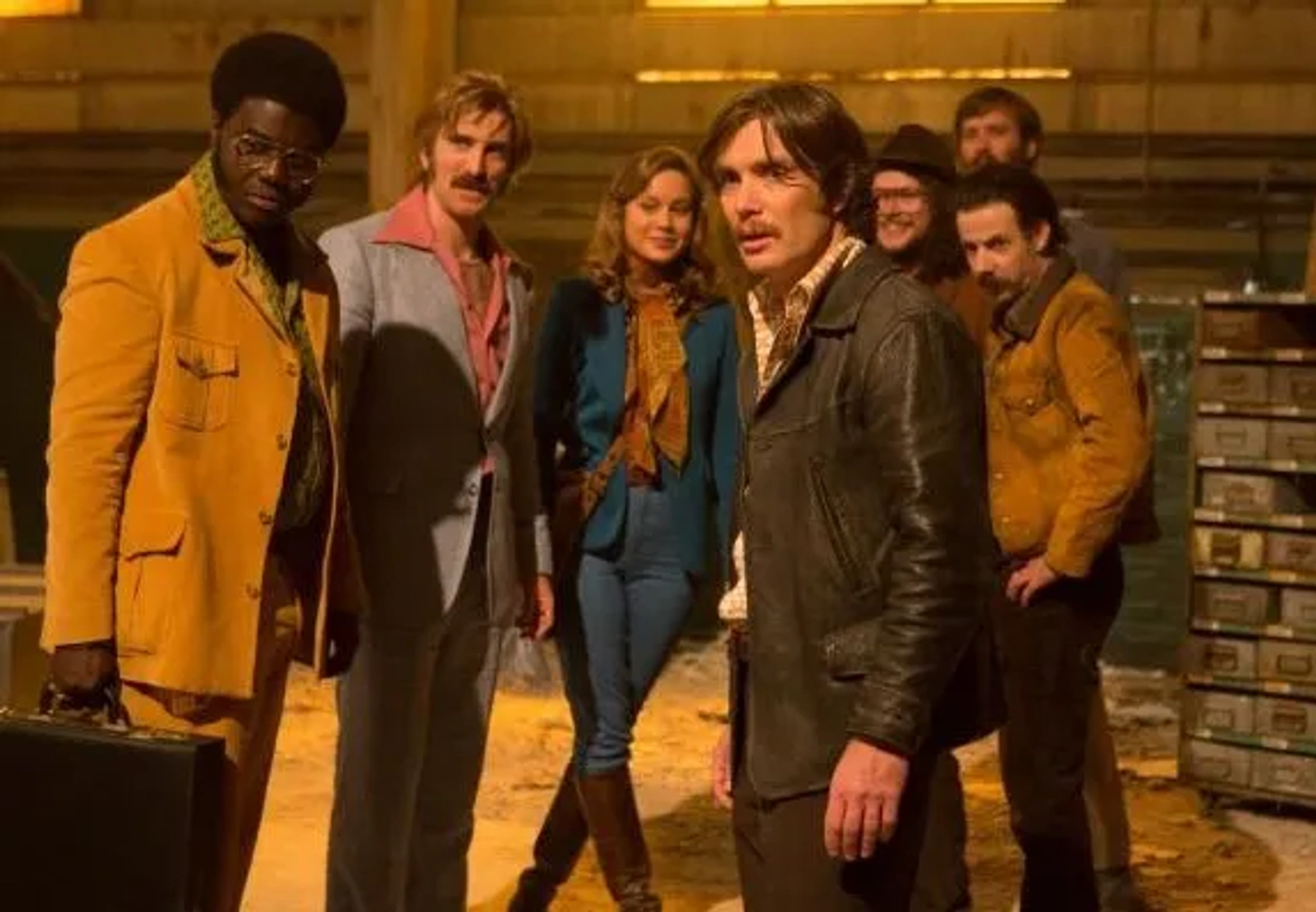 Brie Larson, Cillian Murphy, Noah Taylor, Sharlto Copley, Babou Ceesay, and Armie Hammer in Free Fire (2016)