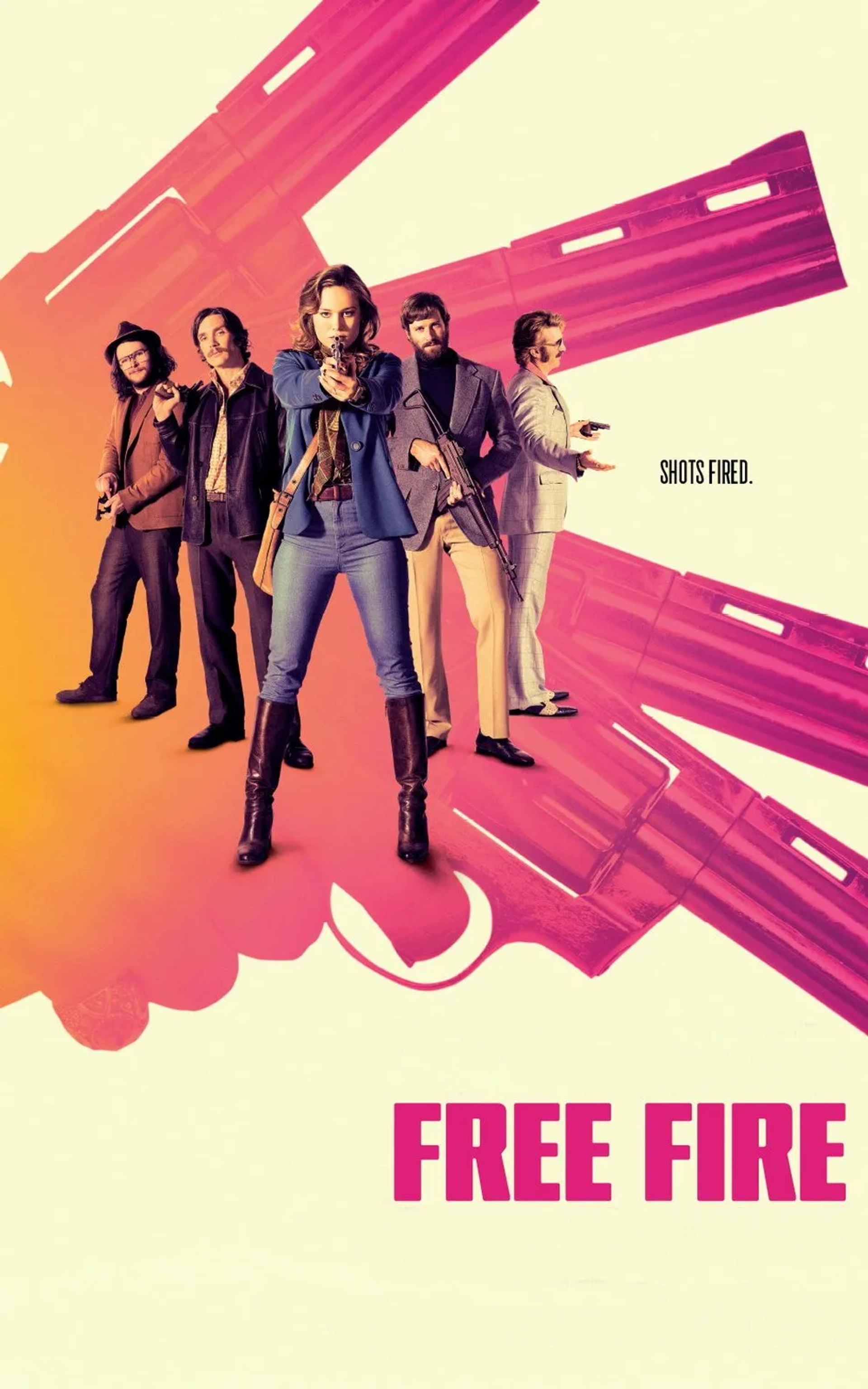 Brie Larson, Cillian Murphy, Sharlto Copley, Armie Hammer, and Jack Reynor in Free Fire (2016)