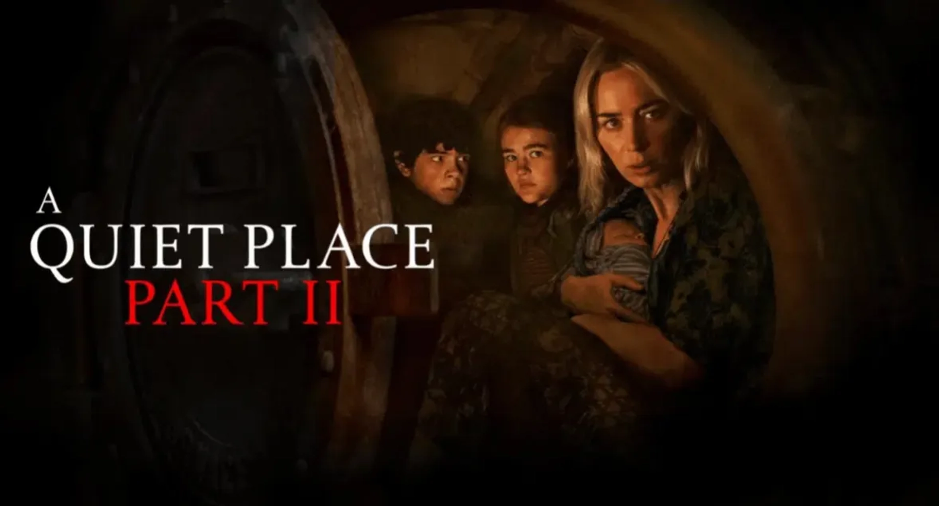 Emily Blunt, Noah Jupe, and Millicent Simmonds in A Quiet Place Part II (2020)