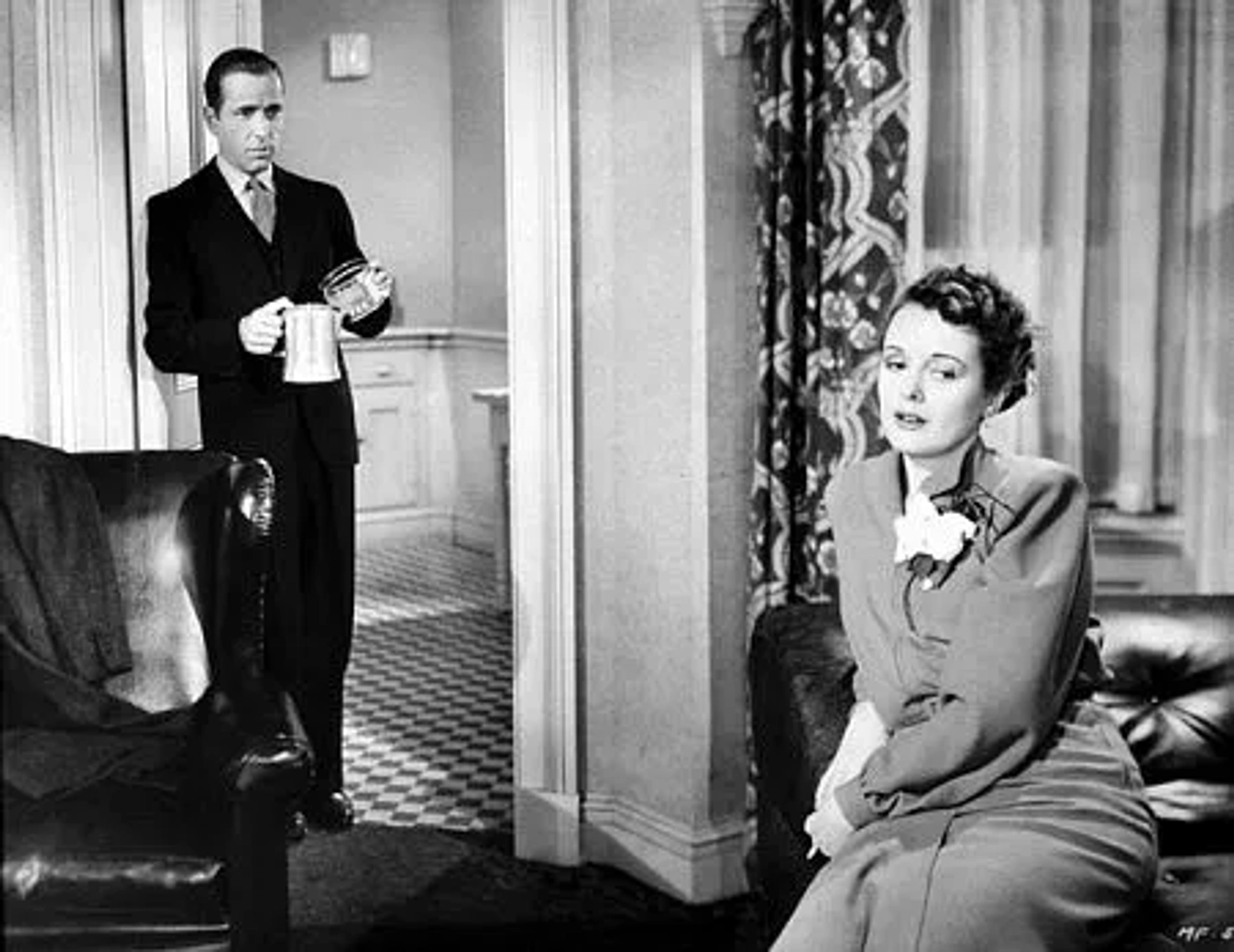 Humphrey Bogart and Mary Astor in "The Maltese Falcon," 1941 Warner Bros.