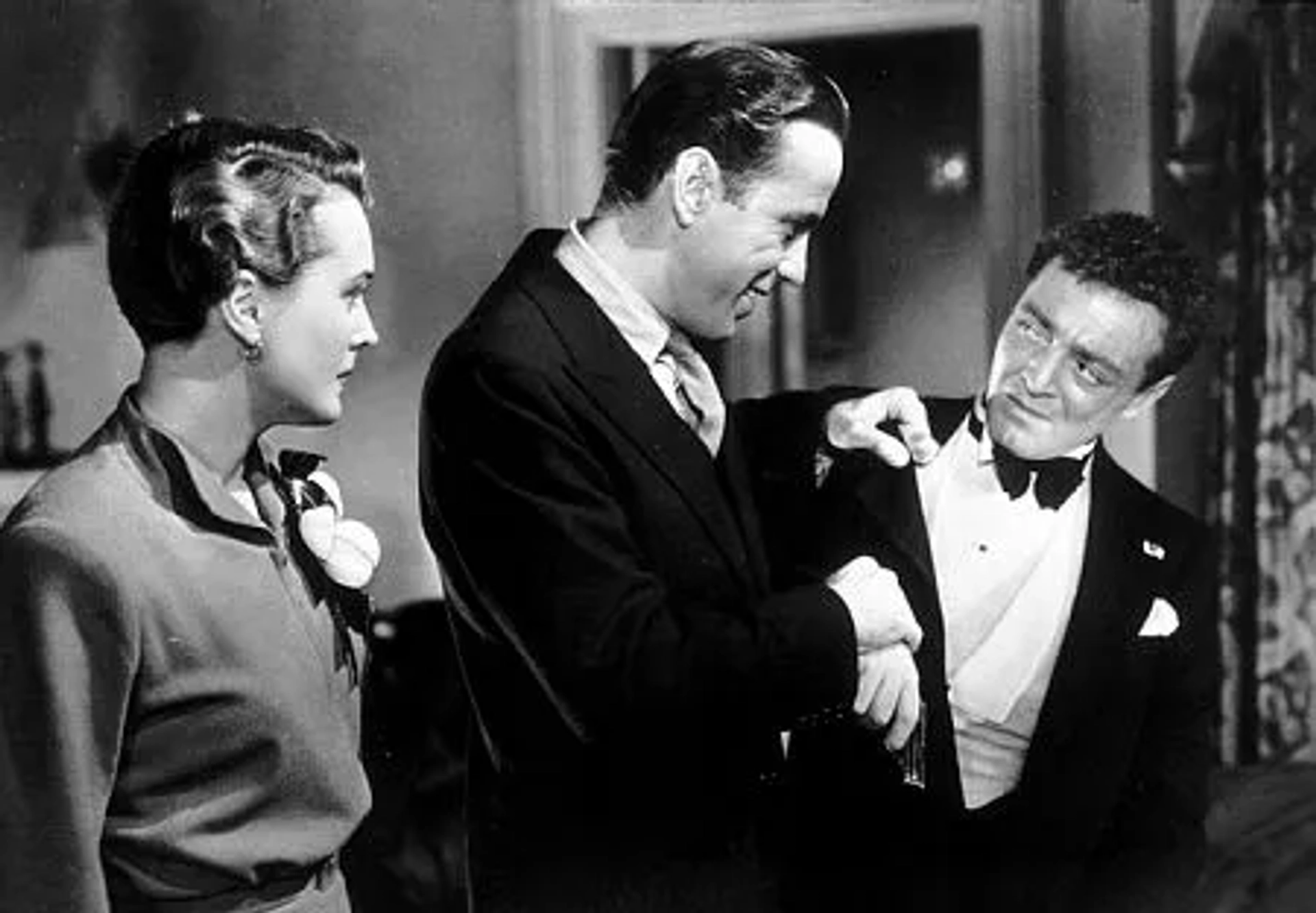 "The Maltese Falcon" Mary Astor, Humphrey Bogart, and Peter Lorre 1941 Warner Bros.