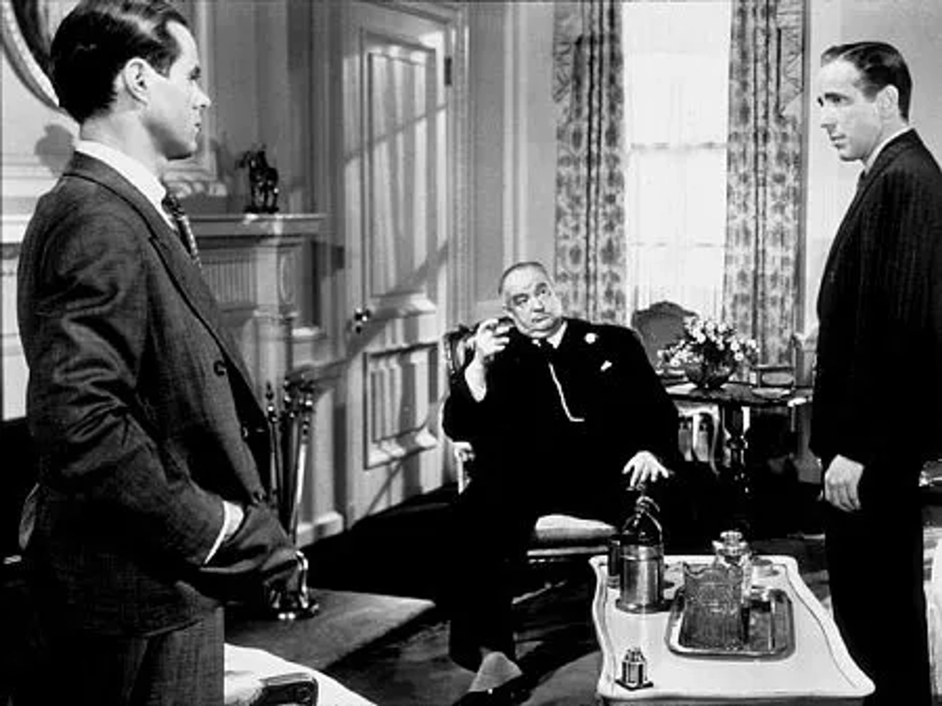 "The Maltese Falcon" Sidney Greenstreet and Humphrey Bogart 1941 Warner Bros.