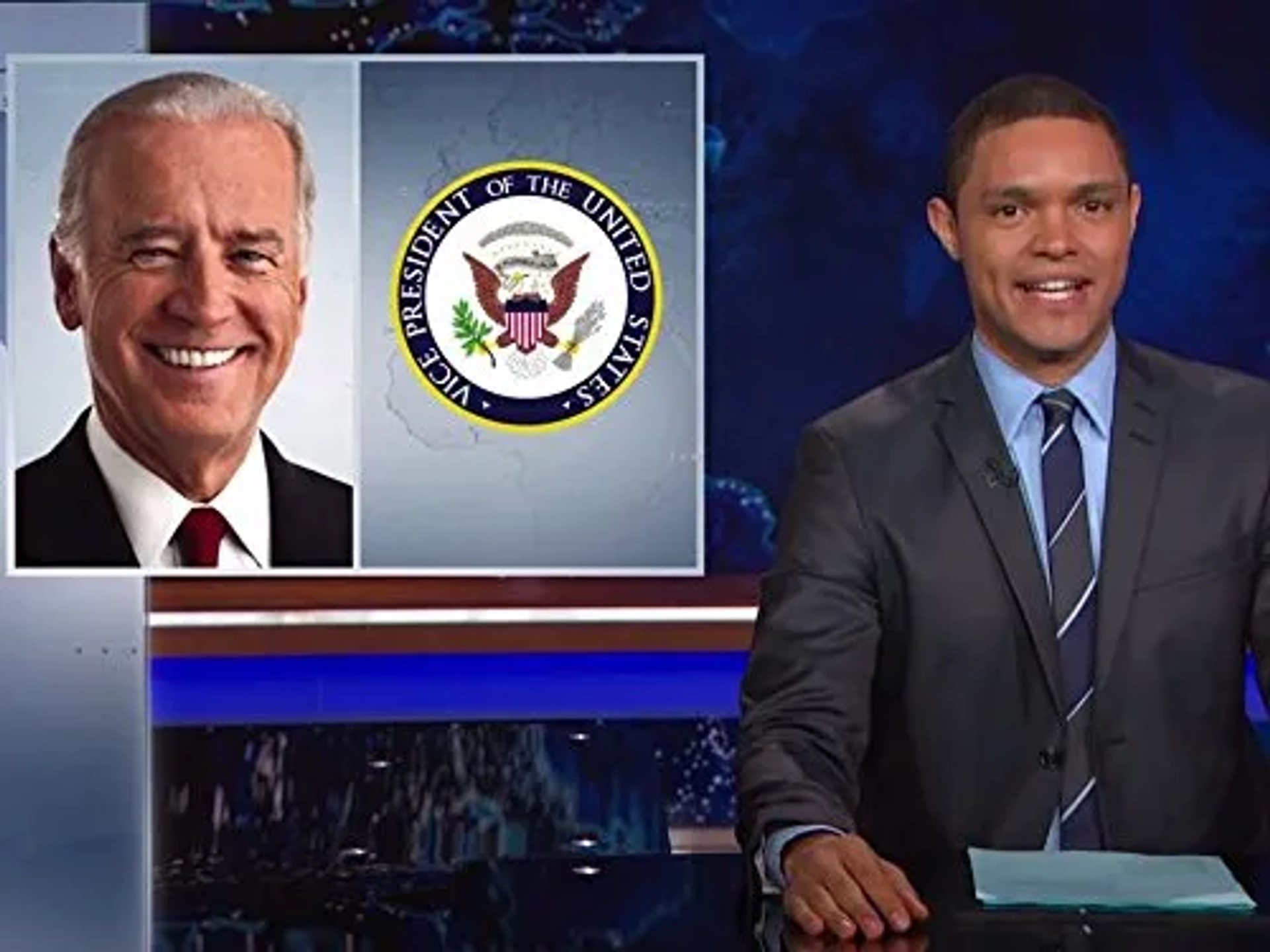 Joe Biden and Trevor Noah in The Daily Show (1996)