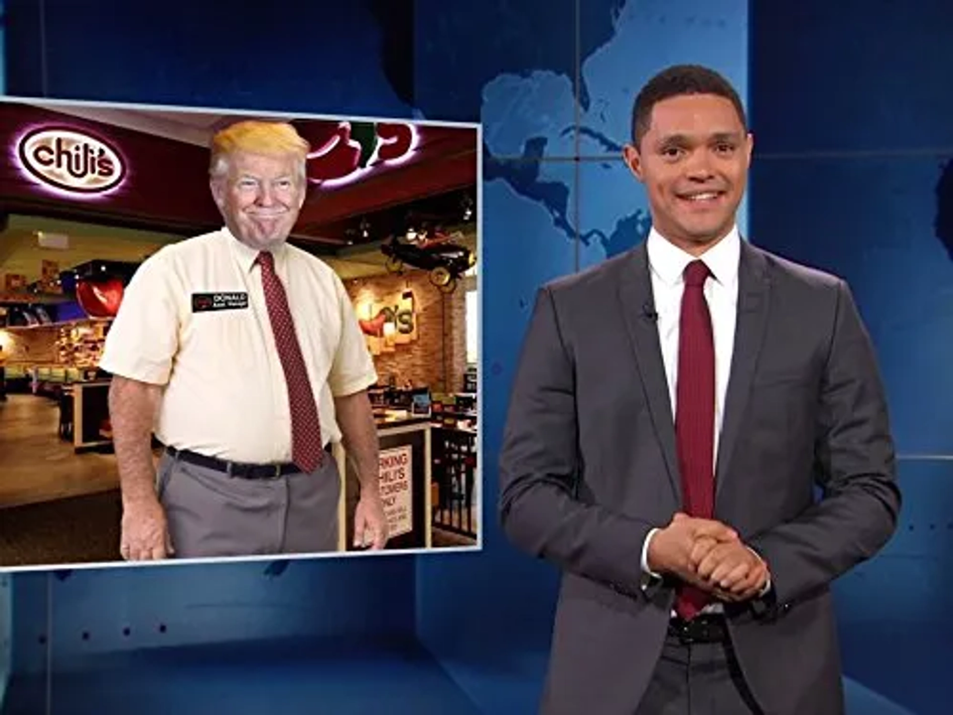 Donald Trump and Trevor Noah in The Daily Show (1996)