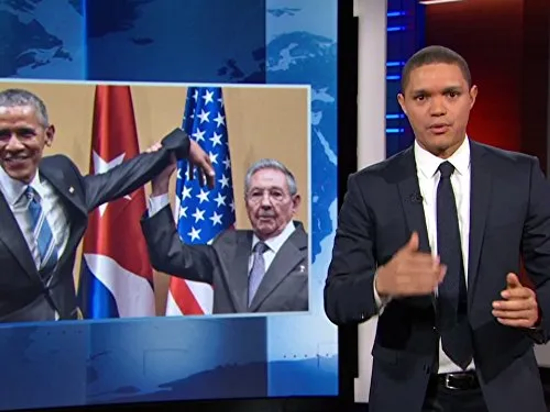 Barack Obama and Trevor Noah in The Daily Show (1996)