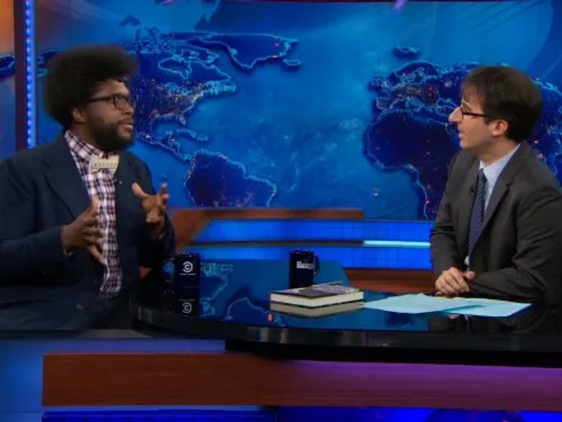 Questlove and John Oliver in The Daily Show (1996)