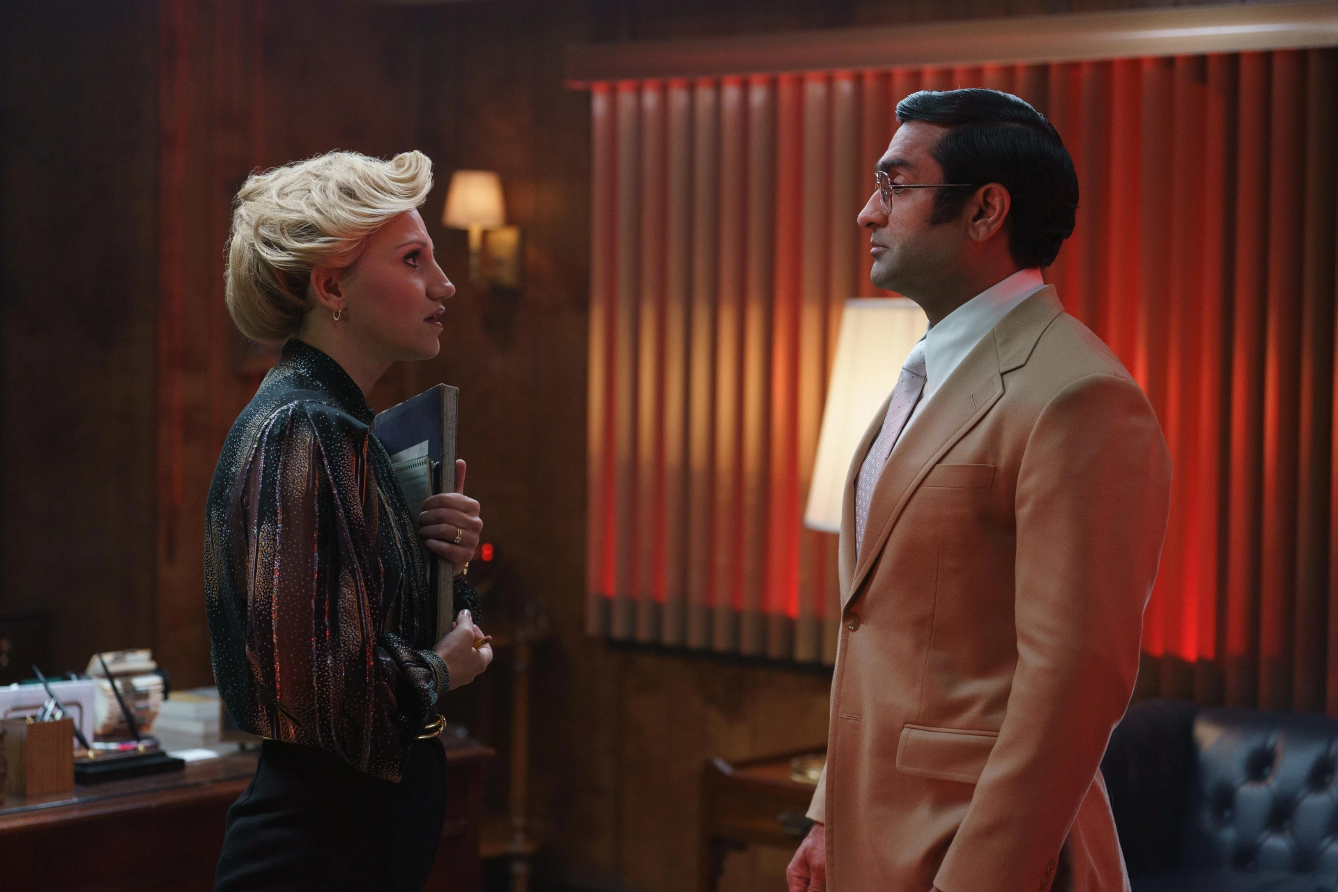 Annaleigh Ashford and Kumail Nanjiani in Welcome to Chippendales (2022)